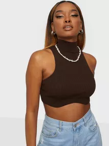 High Neck Racer Knitted Top