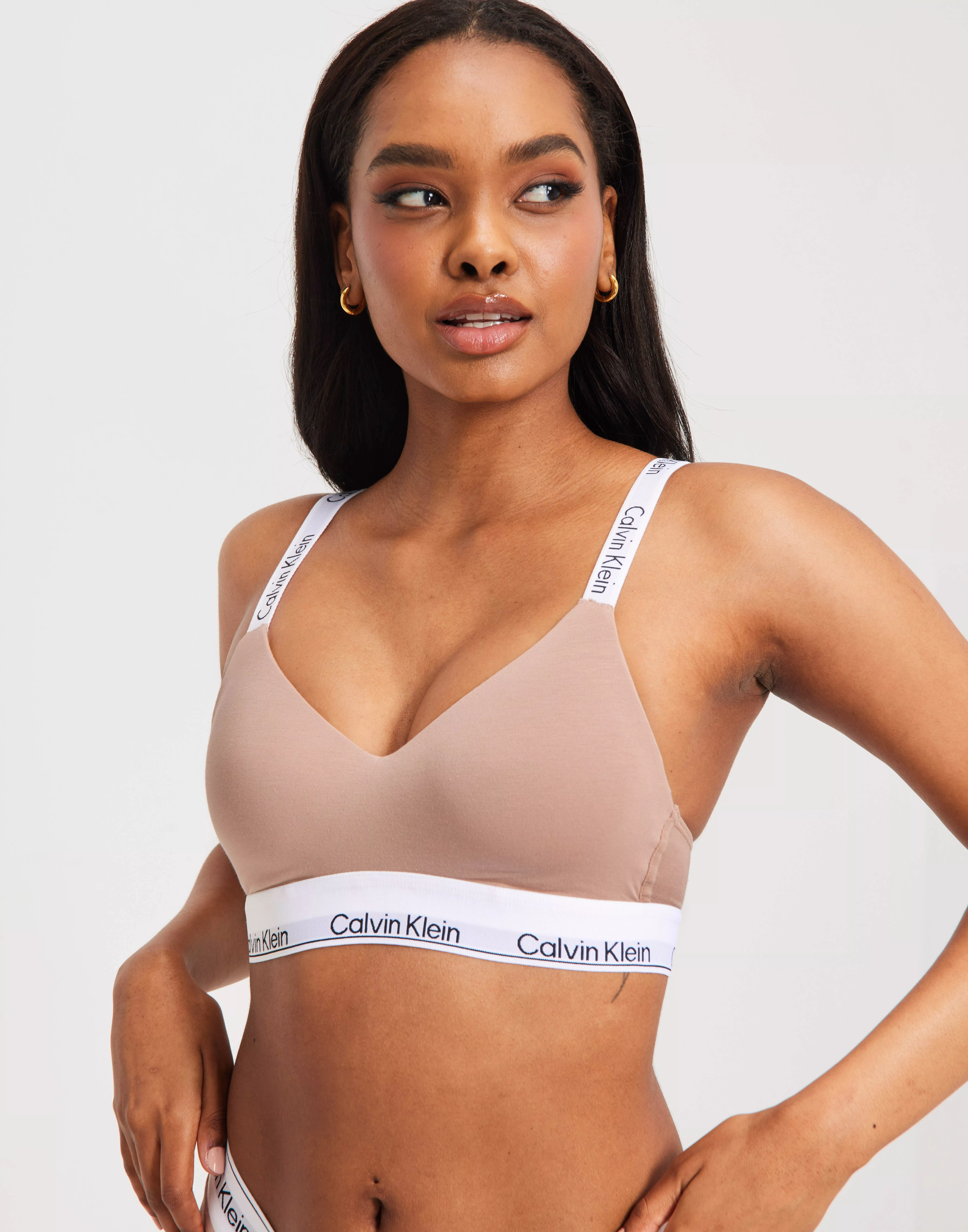 Calvin Klein Underwear Modern Cotton Unlined Triangle Bra, Nymph