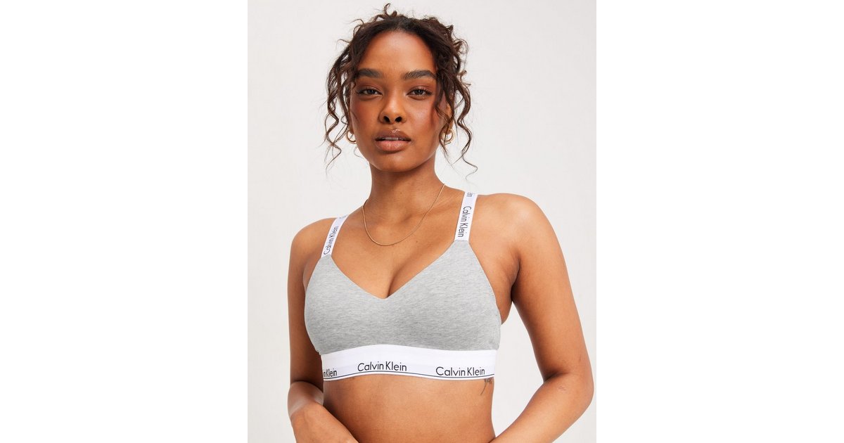 Osta Calvin Klein Underwear LGHT LINED BRALETTE - GREY HEATHER