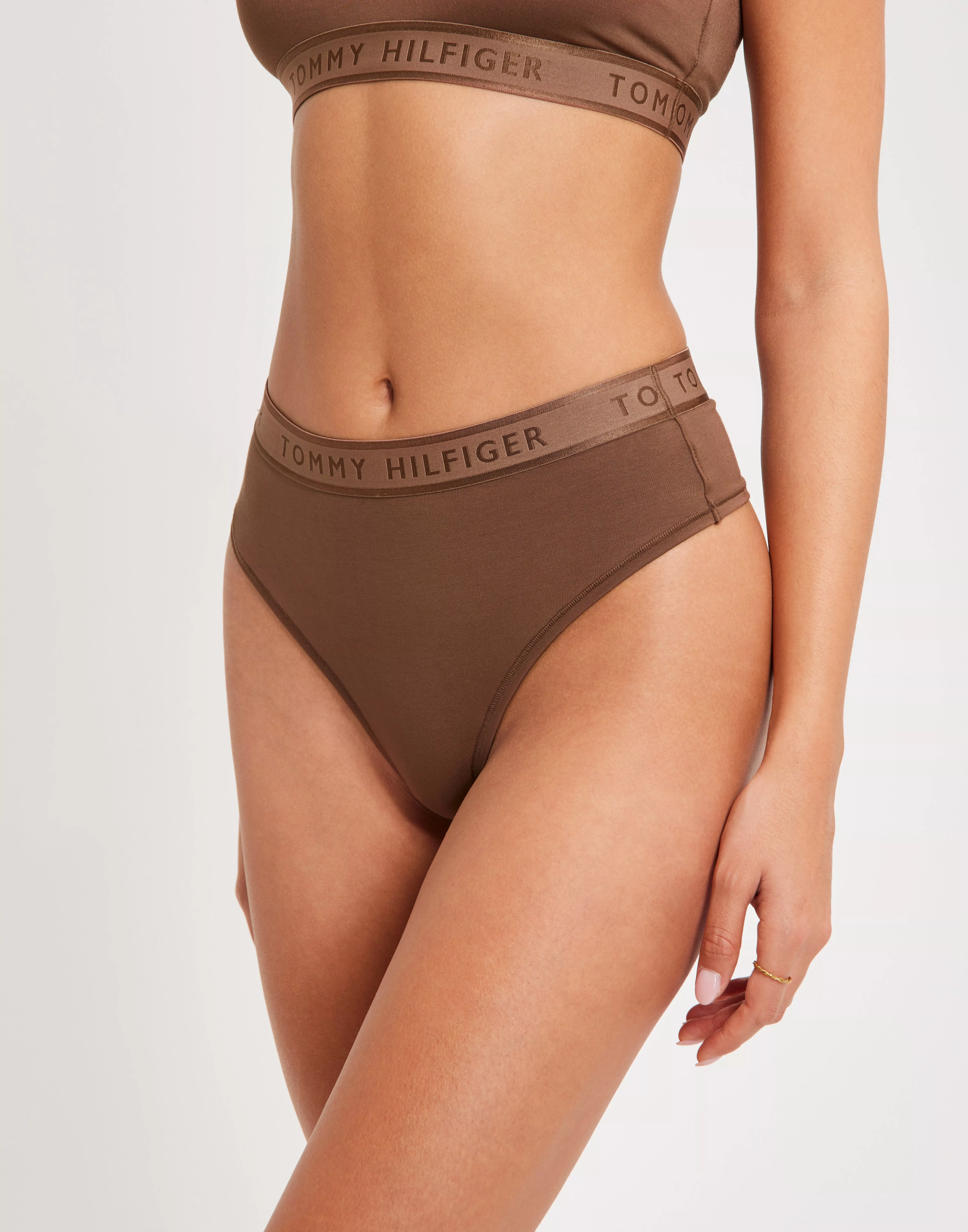 indgang snave filosofi Køb Tommy Hilfiger Underwear HIGH WAIST THONG - Cacao | Nelly.com