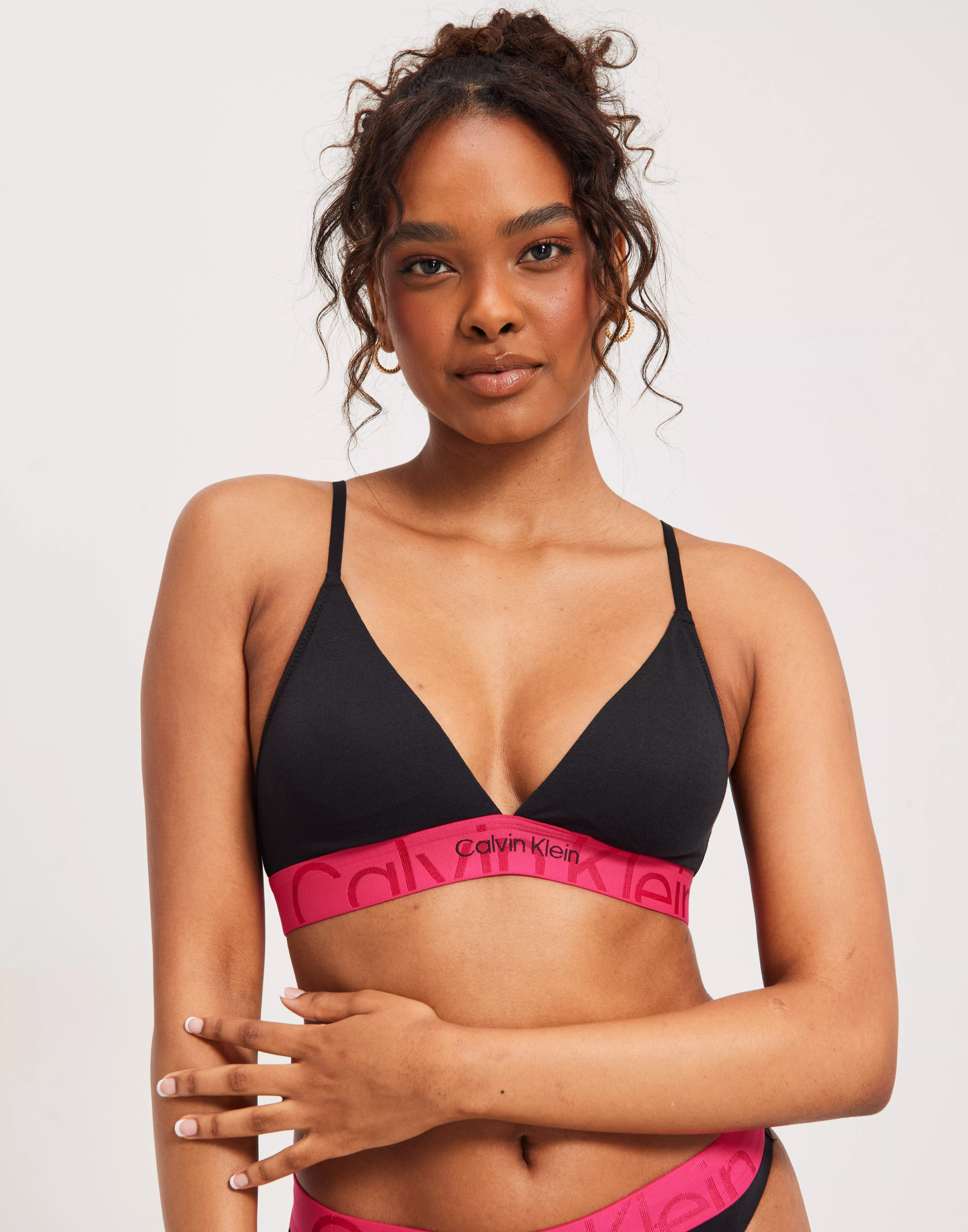 Buy Calvin Klein Underwear LGHT LINED TRIANGLE - Black W. Pink Splendor