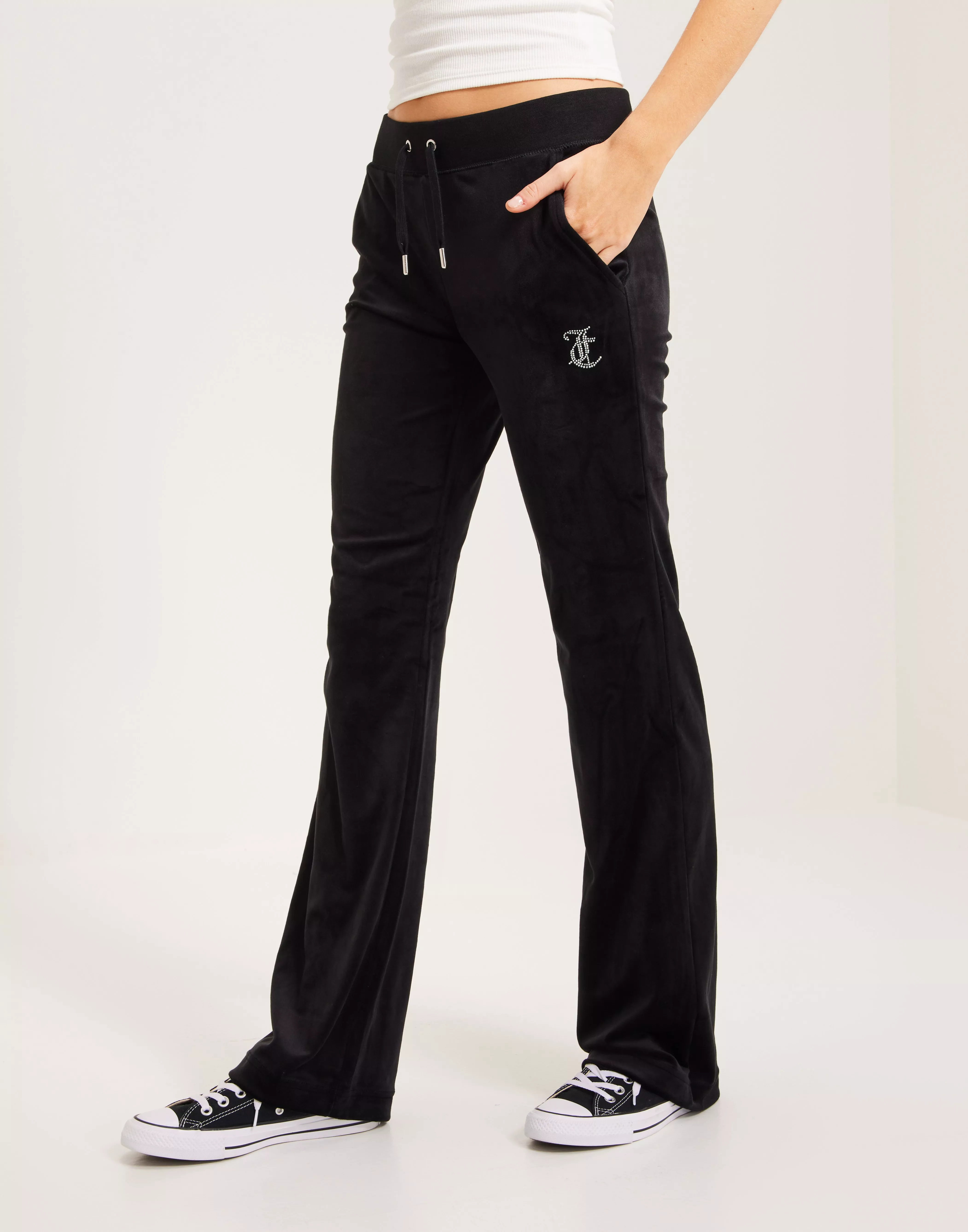 Cancer Big Bling Velour Track Pants