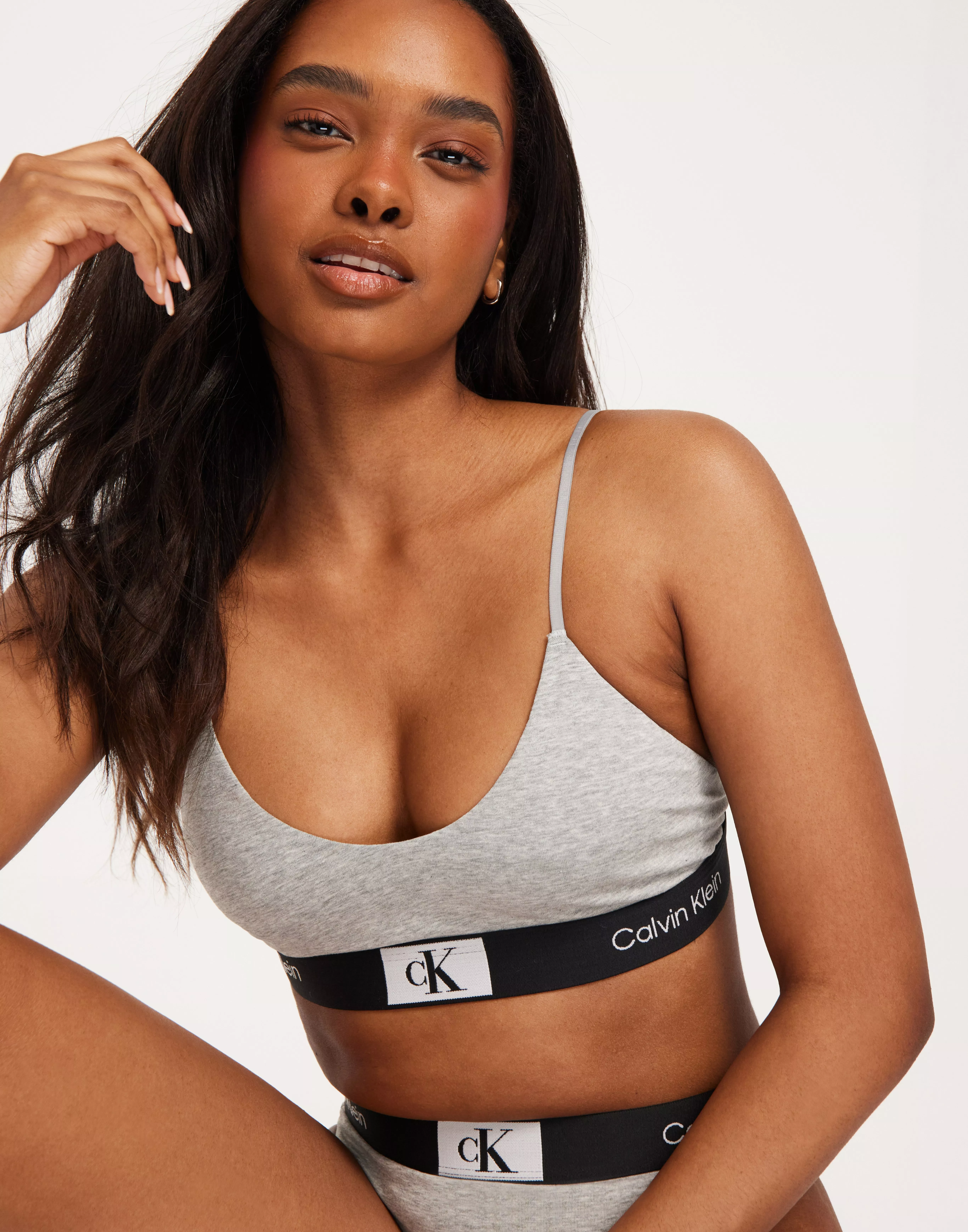 Køb Calvin Underwear BRALETTE - GREY HEATHER | Nelly.com