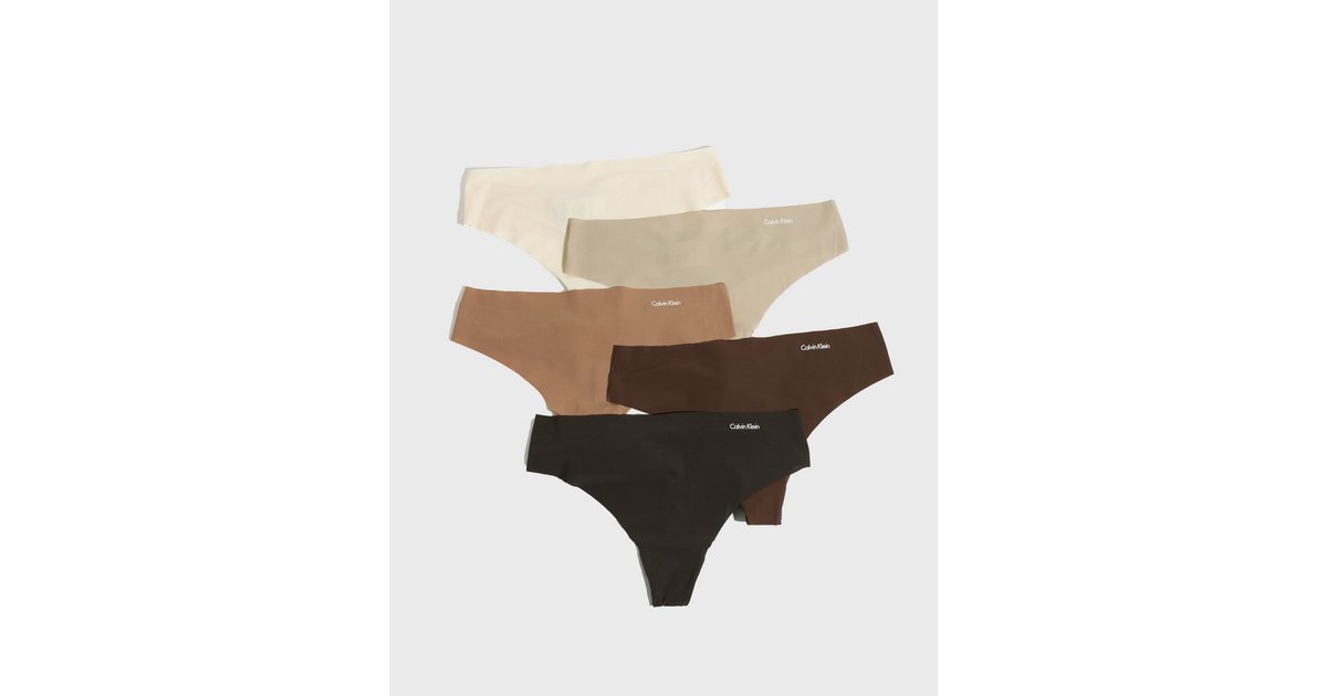 Buy Calvin Klein Underwear THONG 5PK - Natural | Nelly.com