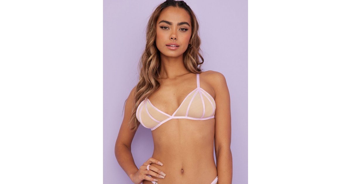 OW Collection Crystal Triangle Bra - bralette 