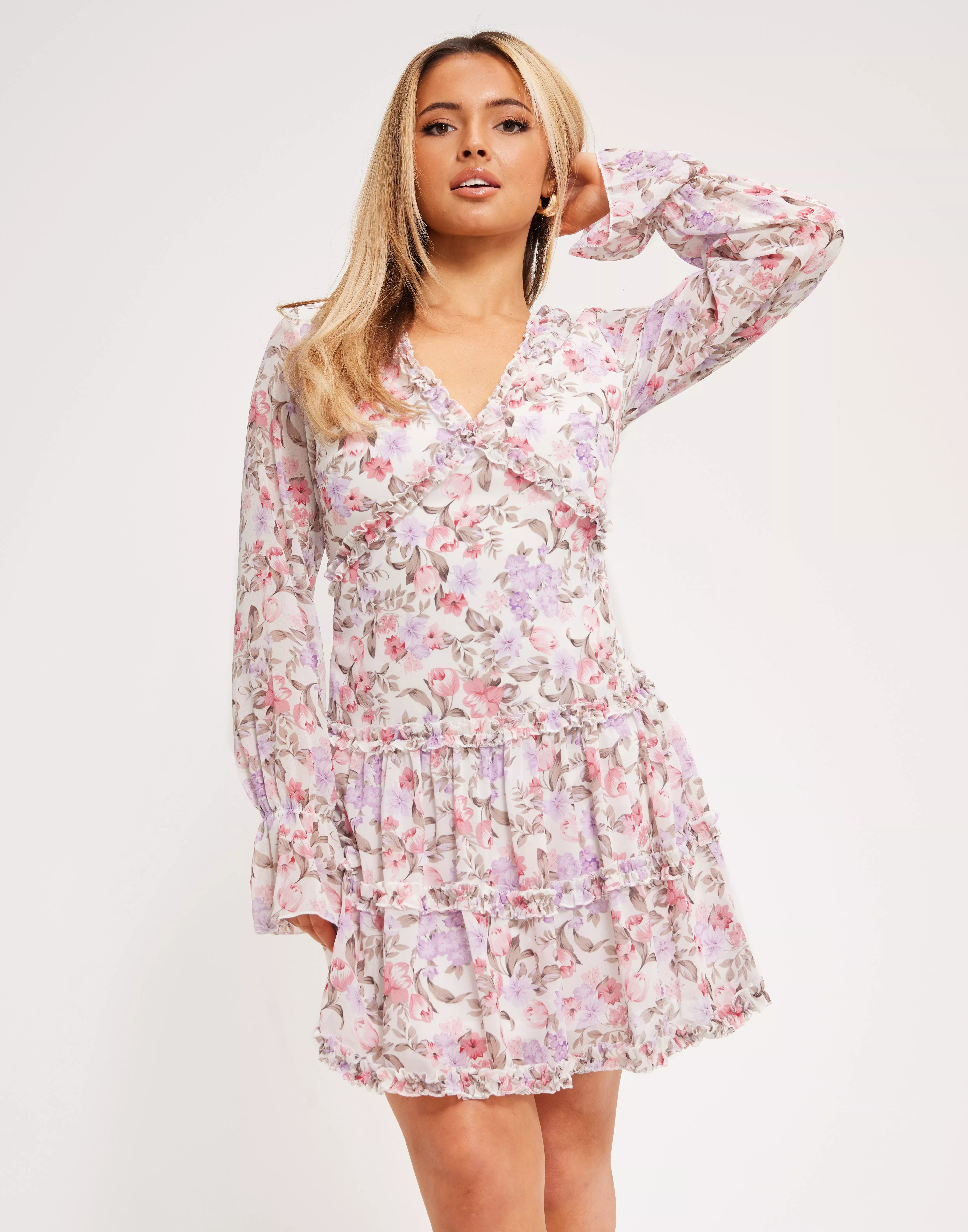 Parisian floral hot sale dress