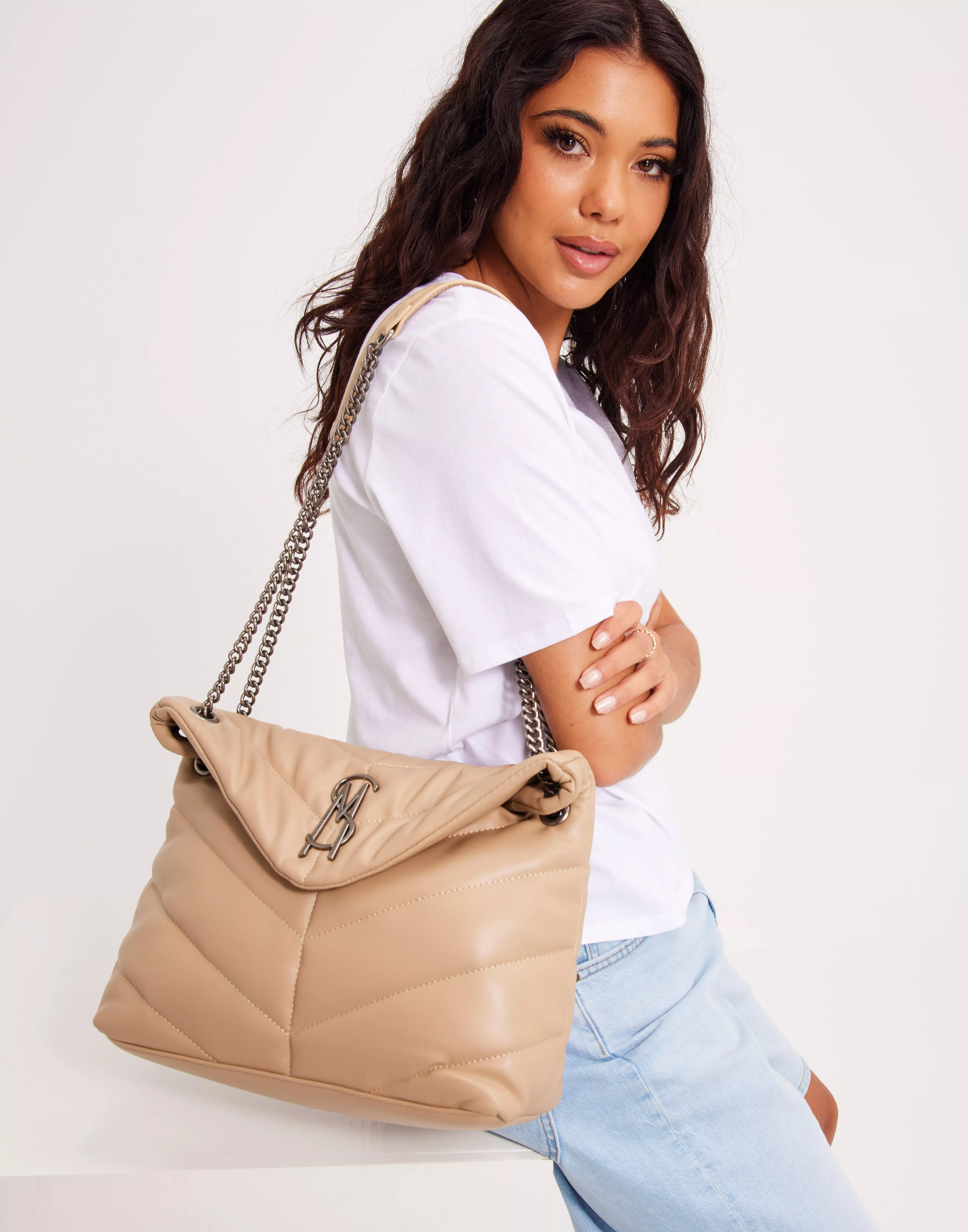 Steve madden Bastro Shoulder Bag Beige