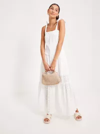 BRODERIE TIERED MAXI DRESS