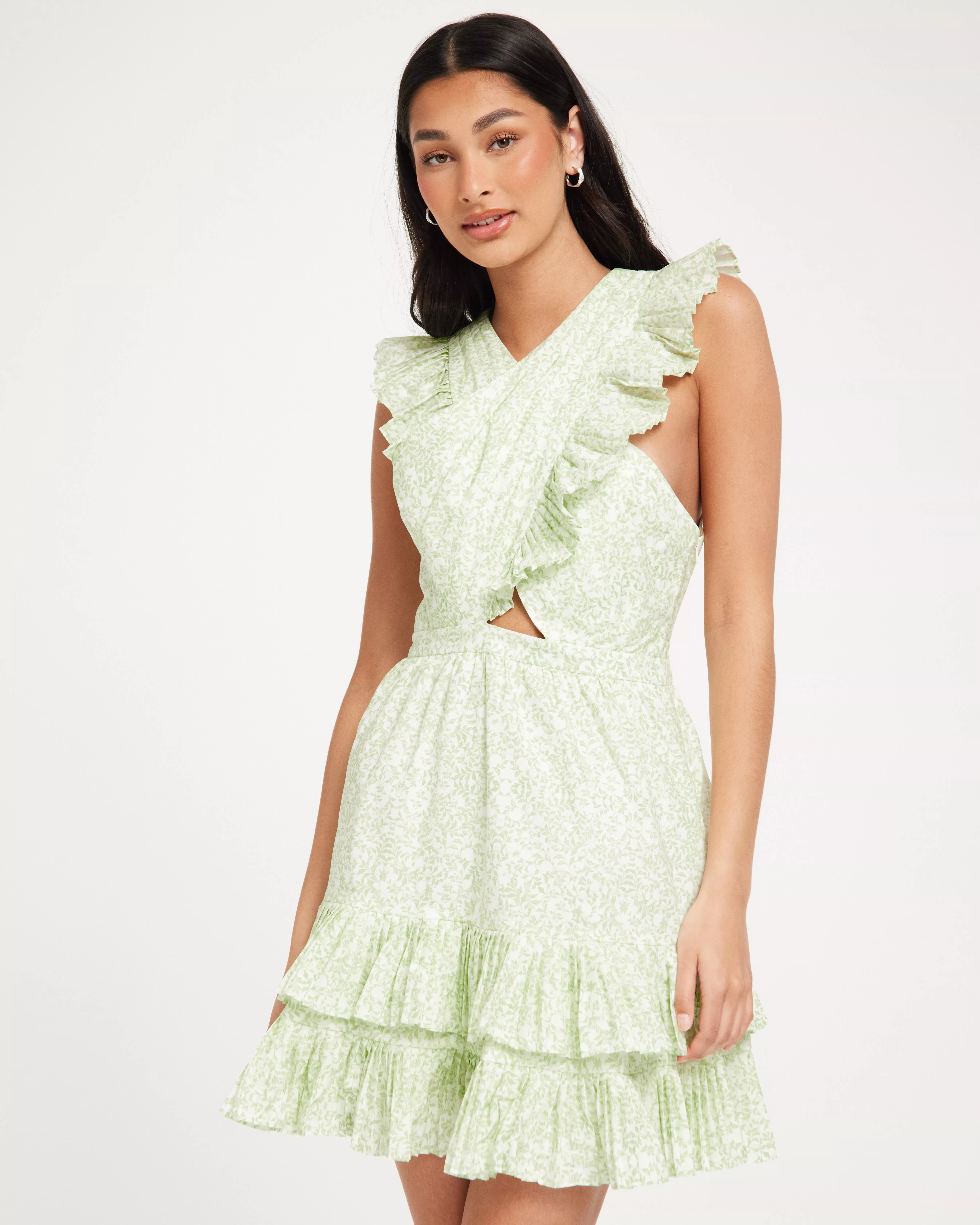 Fay frill mini dress