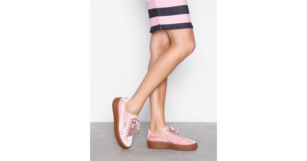 Puma basket store platform rosa