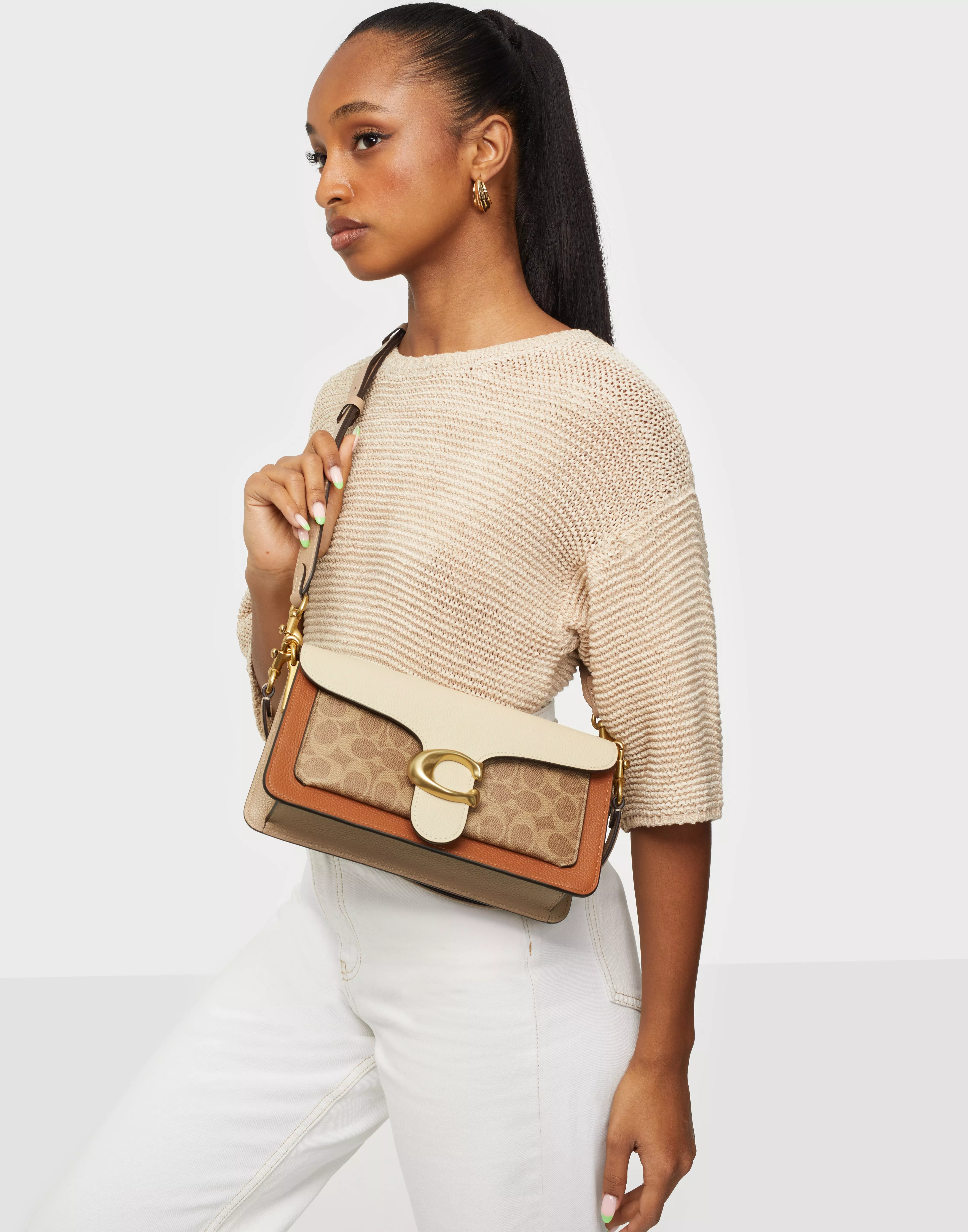 Buy Coach Tabby Shoulder Bag 26 Signature Canvas - Ivory