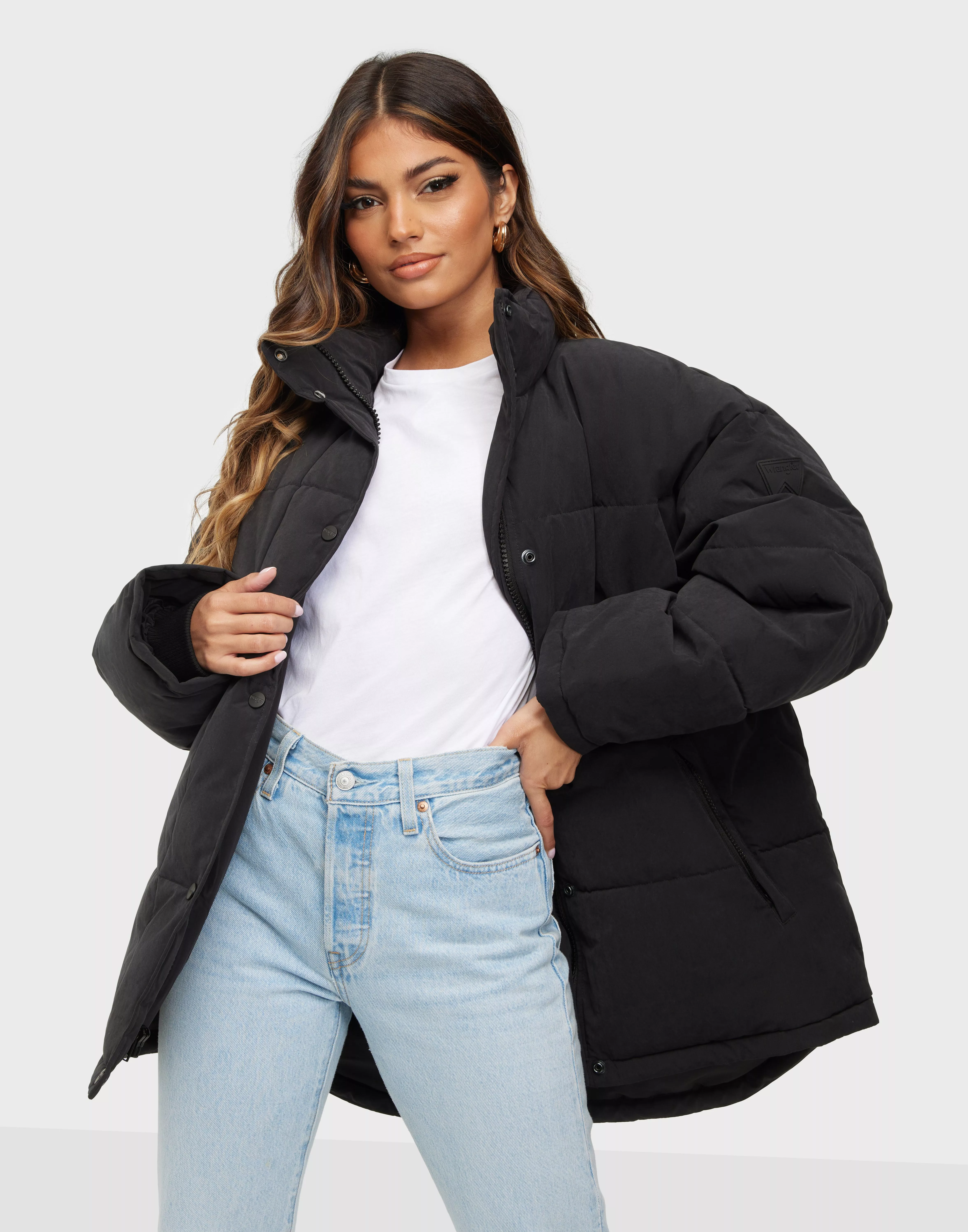 Long puffer outlet jacket wrangler