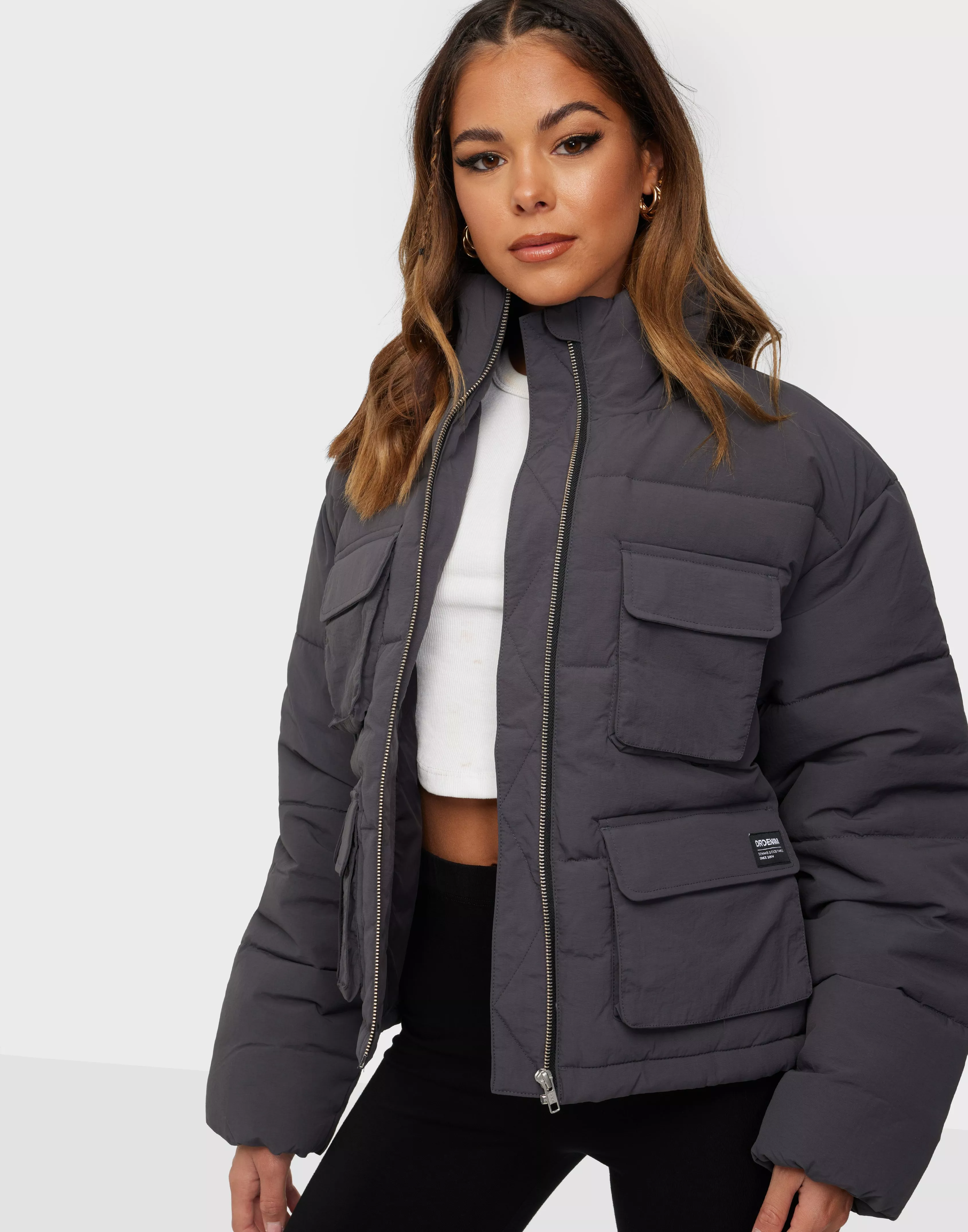 Dr denim puffer store jacket