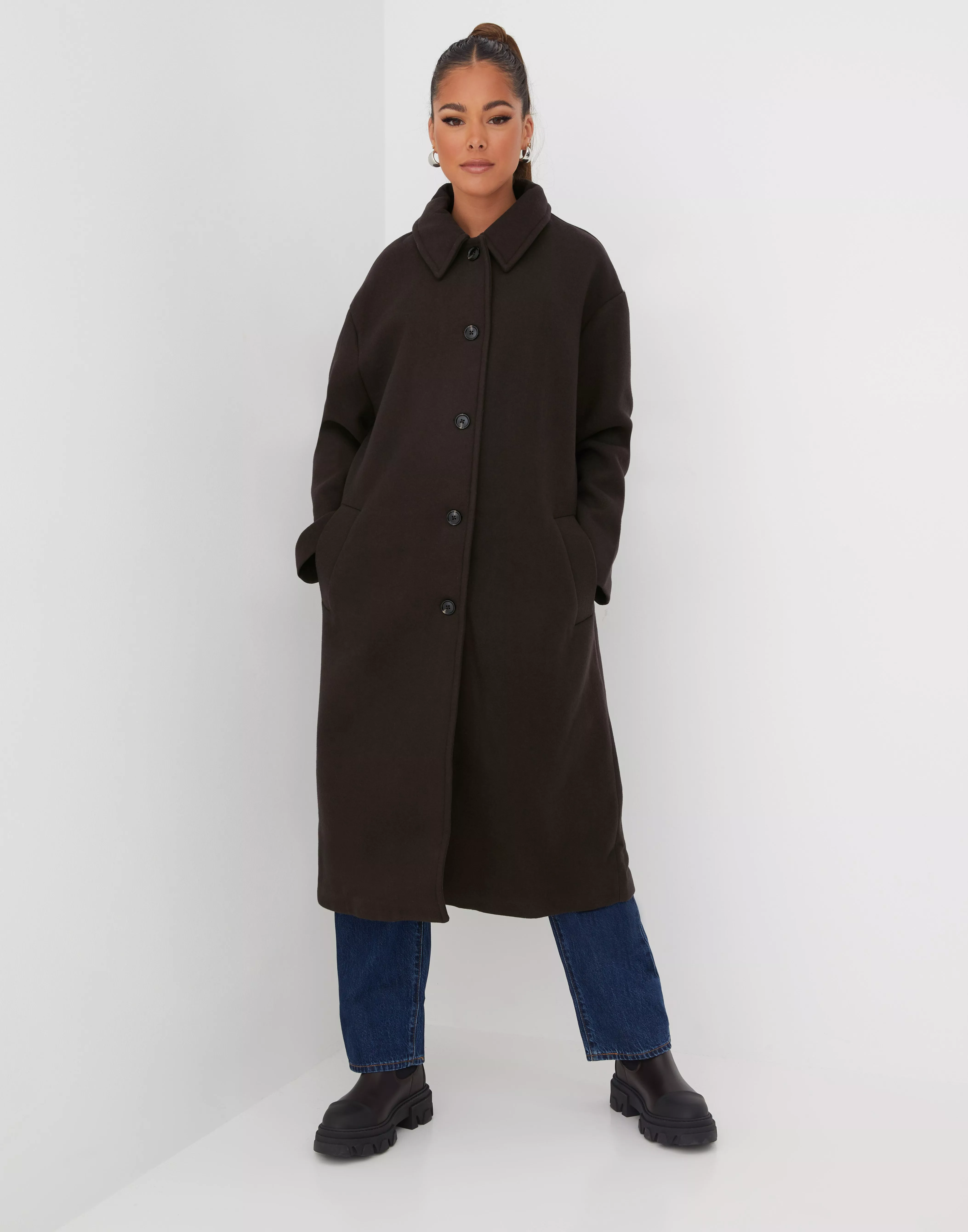 Buy Noir Anlu Coat Brown | Nelly.com