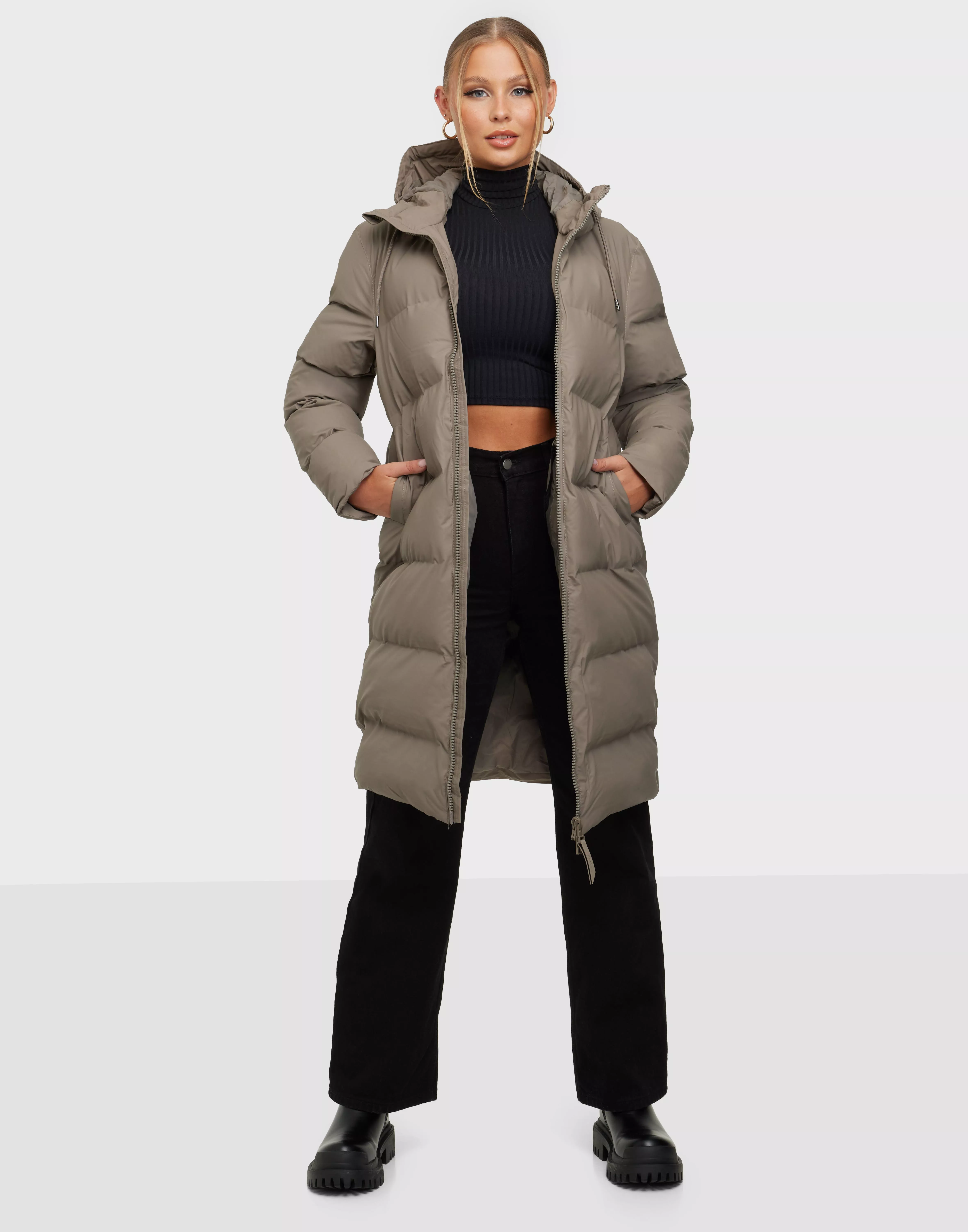 Long puffer jacket on sale rains