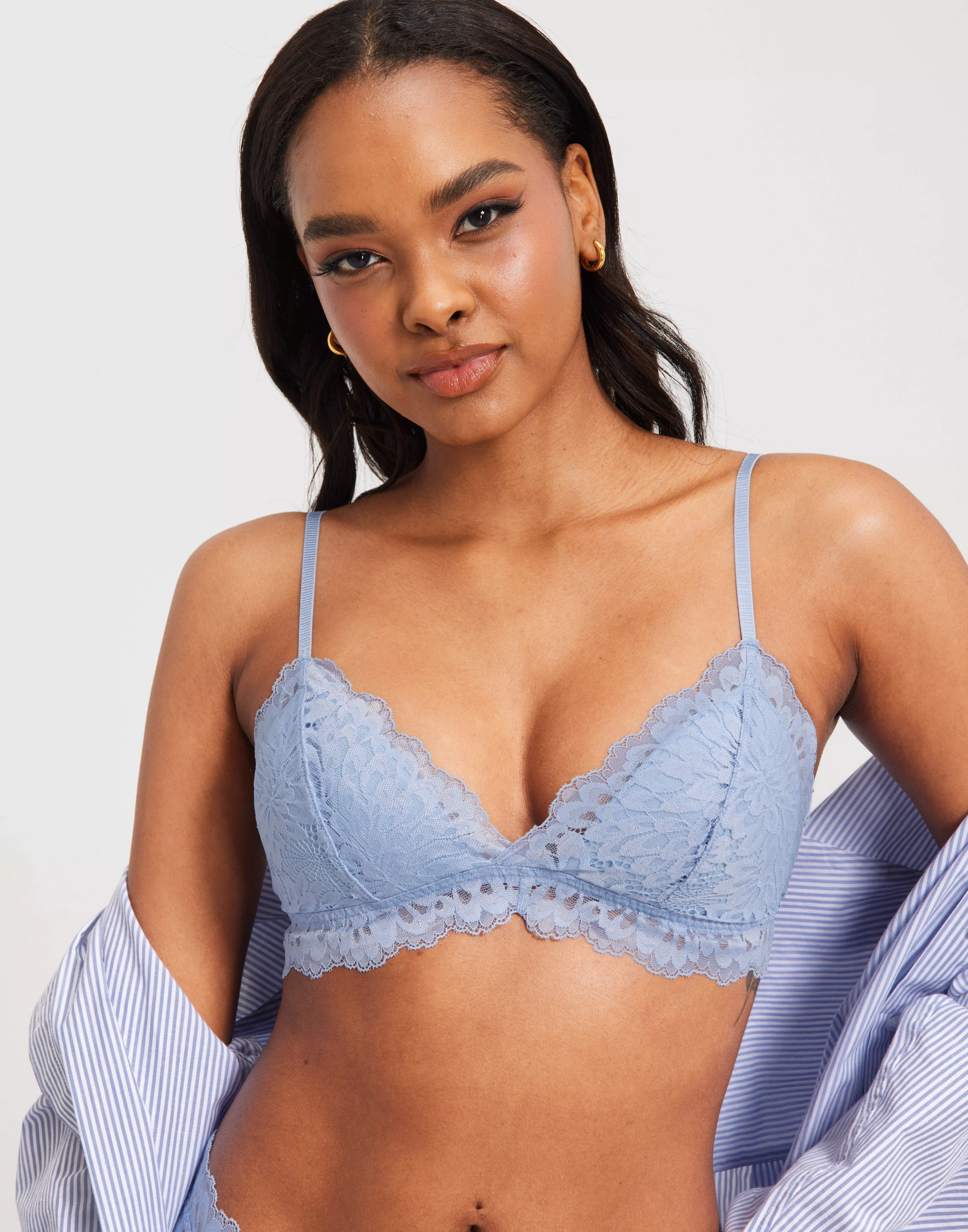 Buy Neo Noir Skin Lime Bra - Light Blue