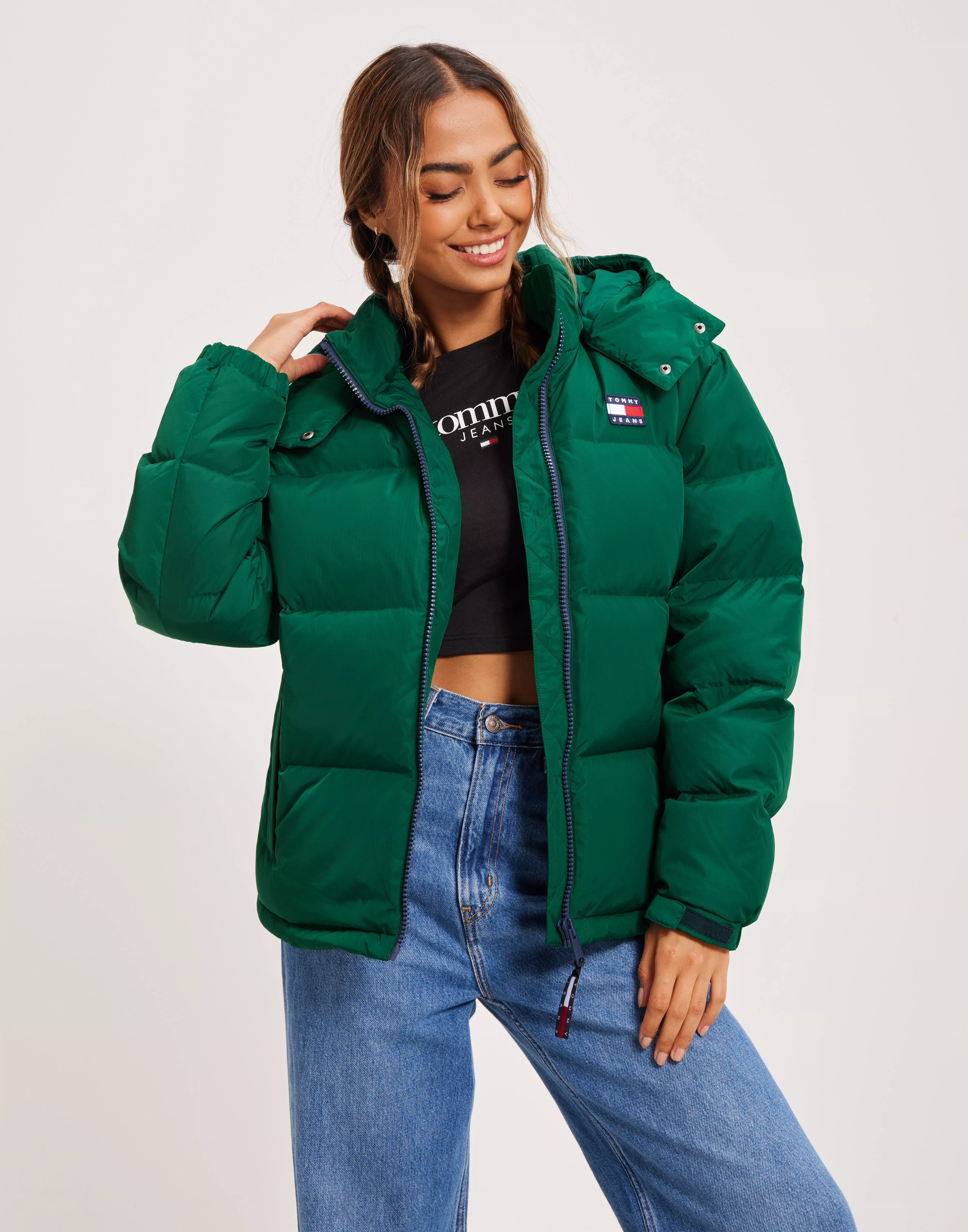 Tommy jeans green sales puffer jacket