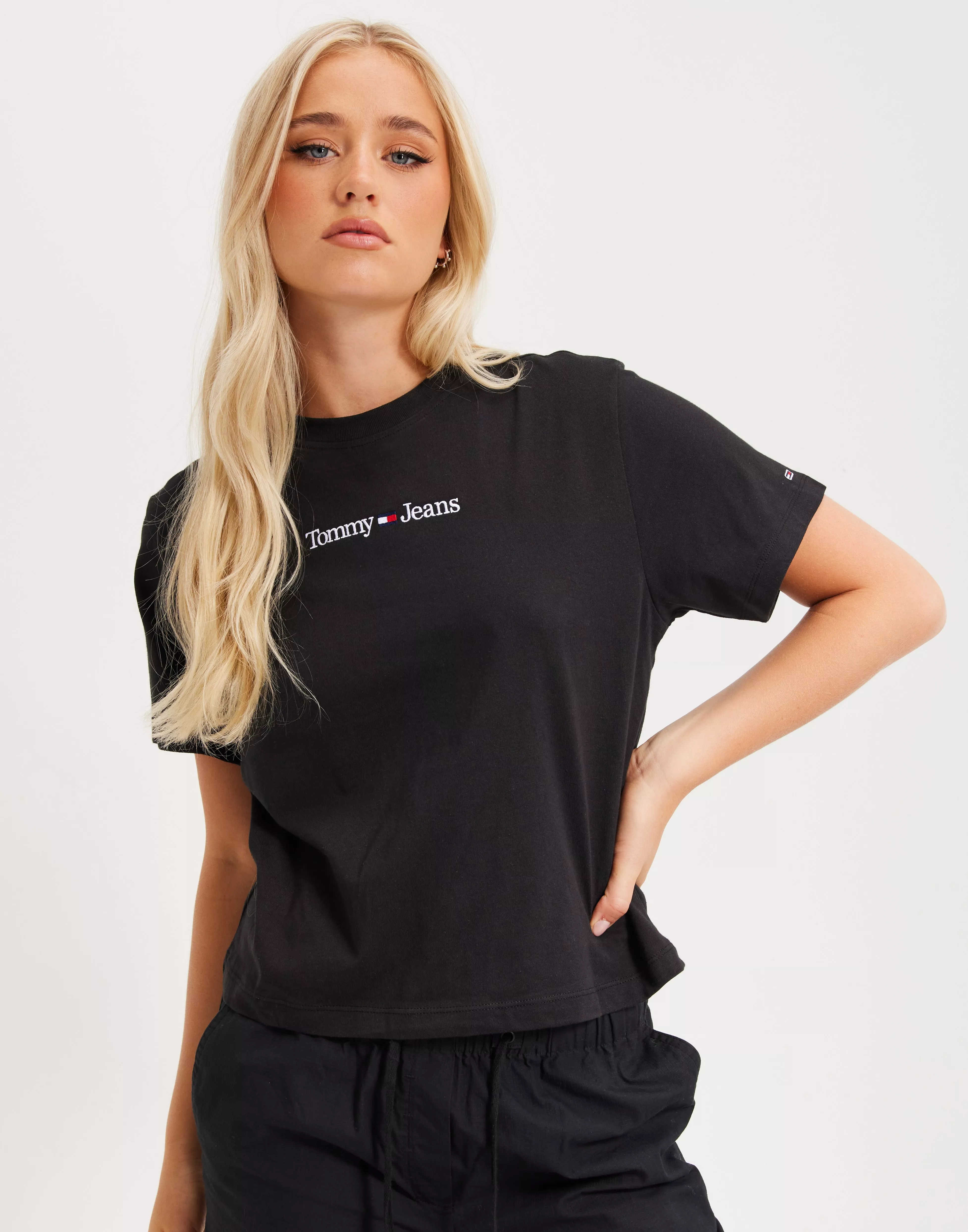 Buy Tommy Jeans TJW CLS SERIF LINEAR TEE - Black