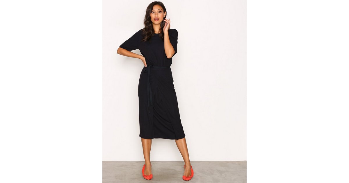 Buy Filippa K Double Wrap Jersey Dress Navy Nelly