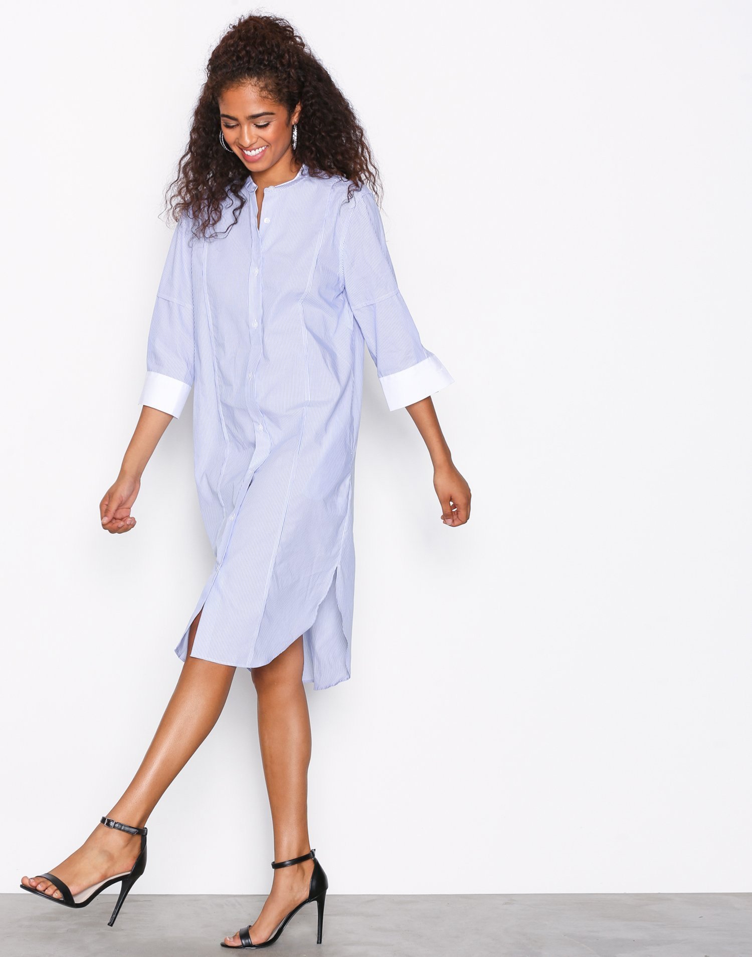 Cotton Striped Shirtdress