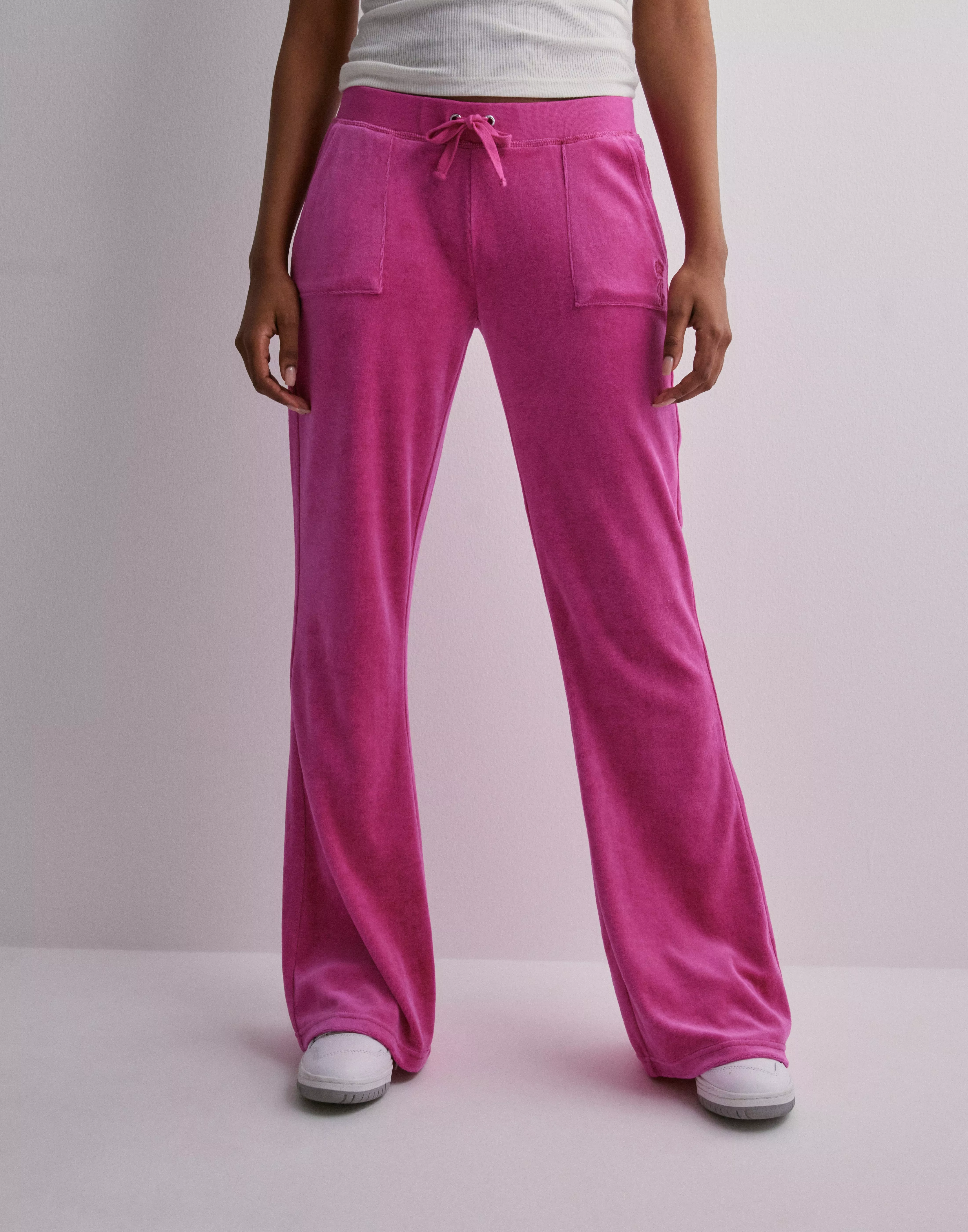 Juicy Couture Velour Fluorescent Pink Track Pants