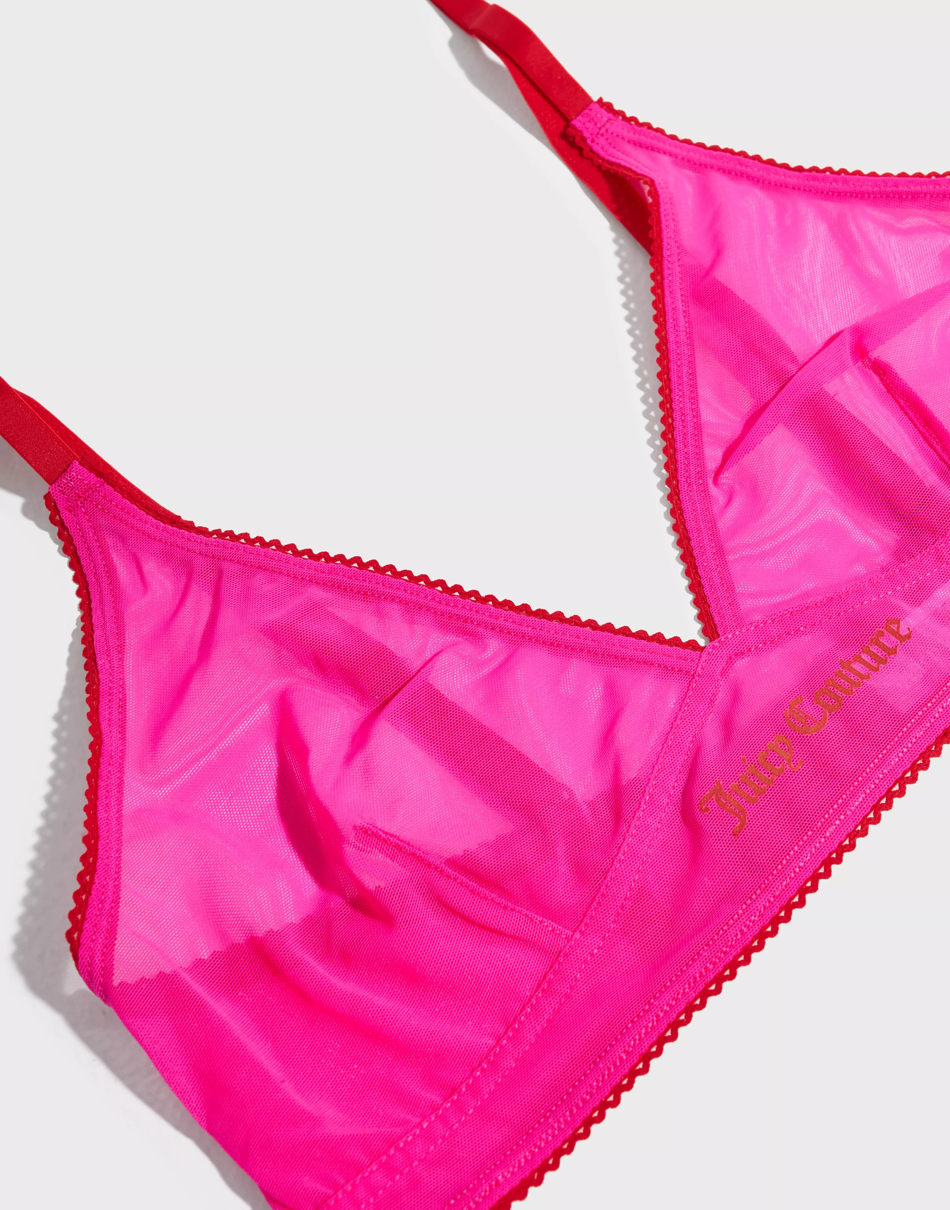 Juicy Couture VELVET TRIANGLE BRA - Bikini top - pink glo/pink 