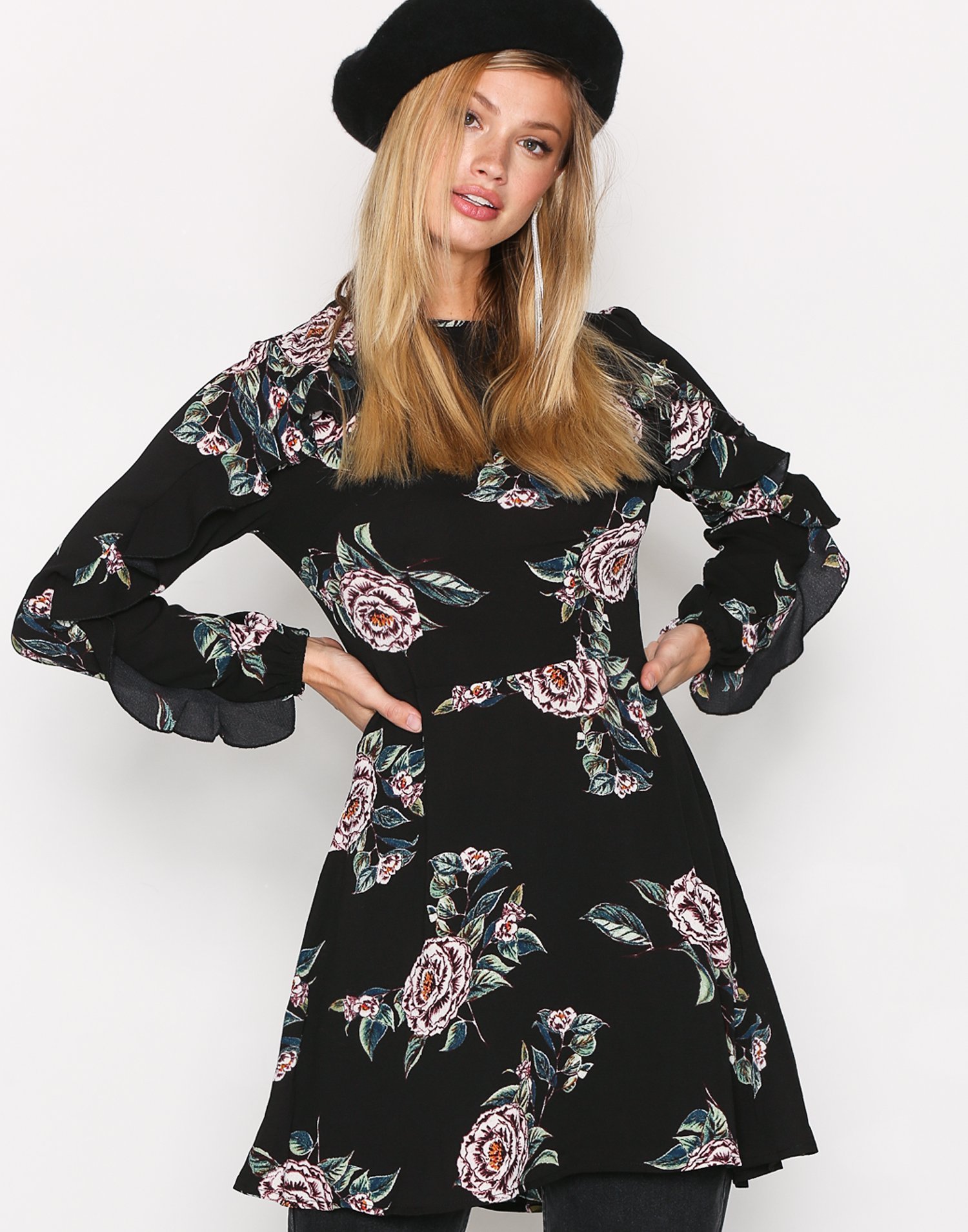 Long Sleeve Print Dress