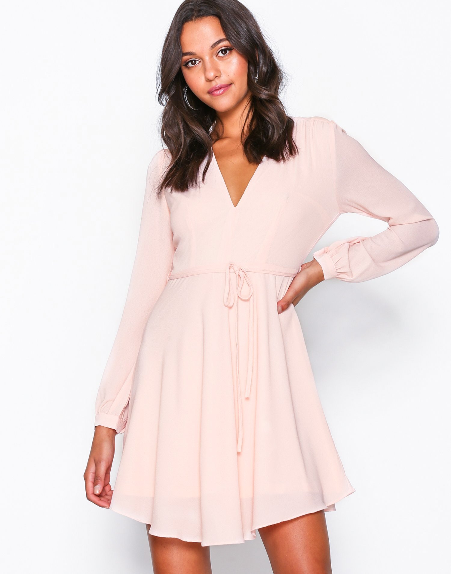 Long Sleeve Flounce Dress