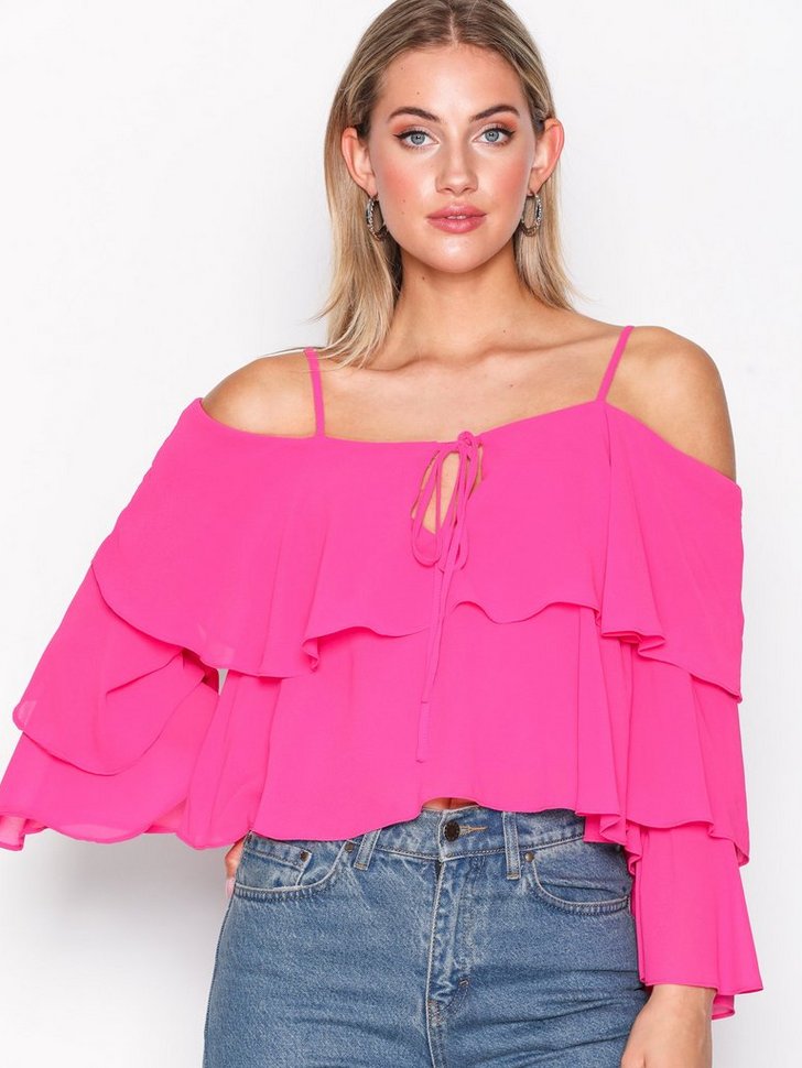 Festbluse Off Shoulder Flounce Top festtop