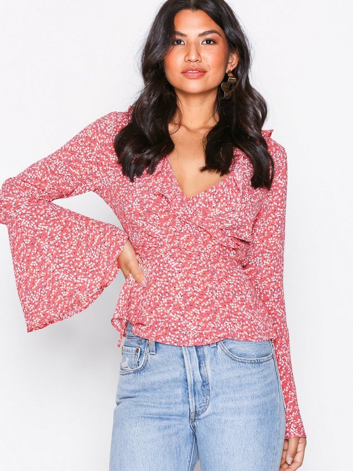 Festbluse Long Sleeve Frill Blouse festtop
