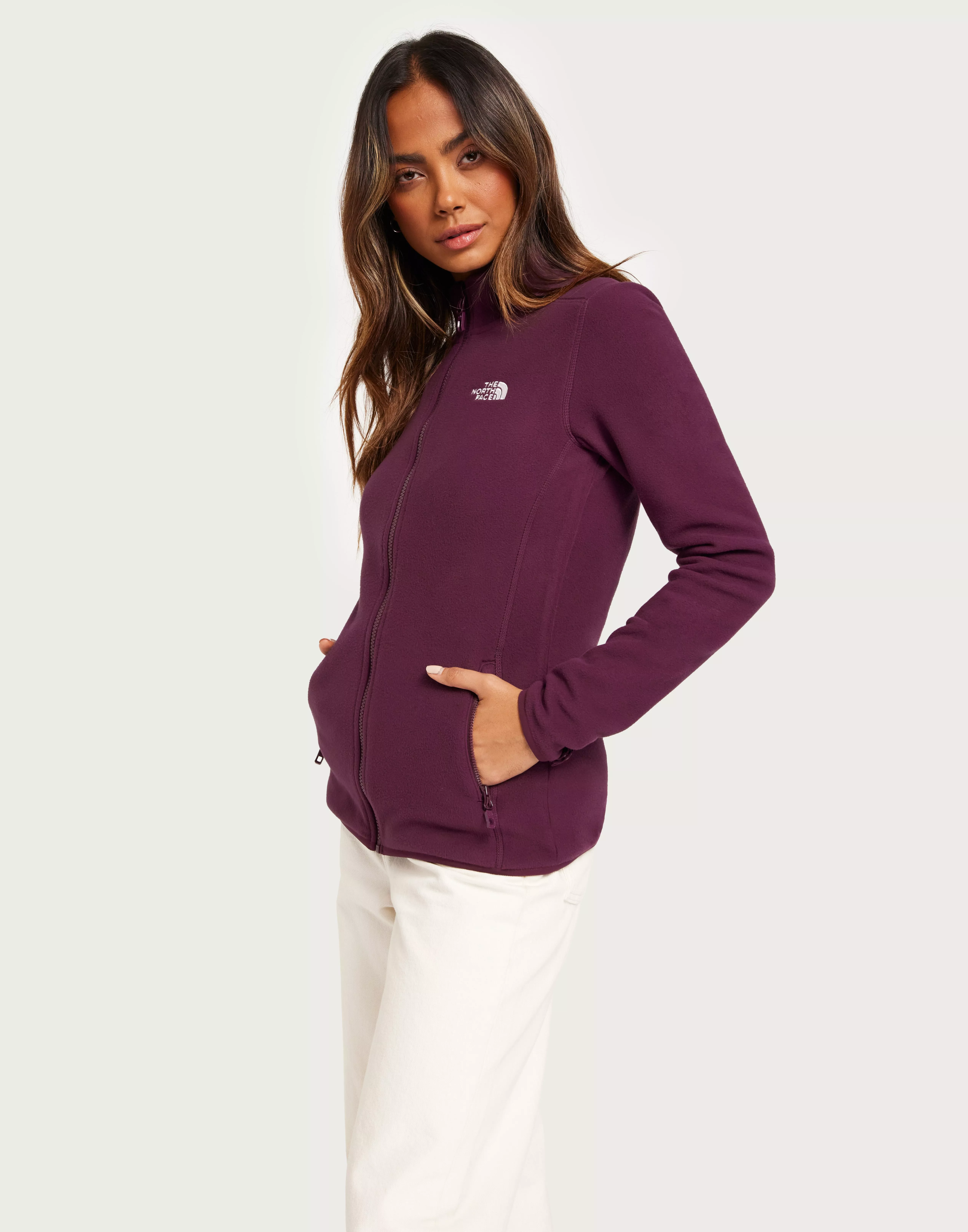 The north face womens 100 glacier full best sale zip fleece