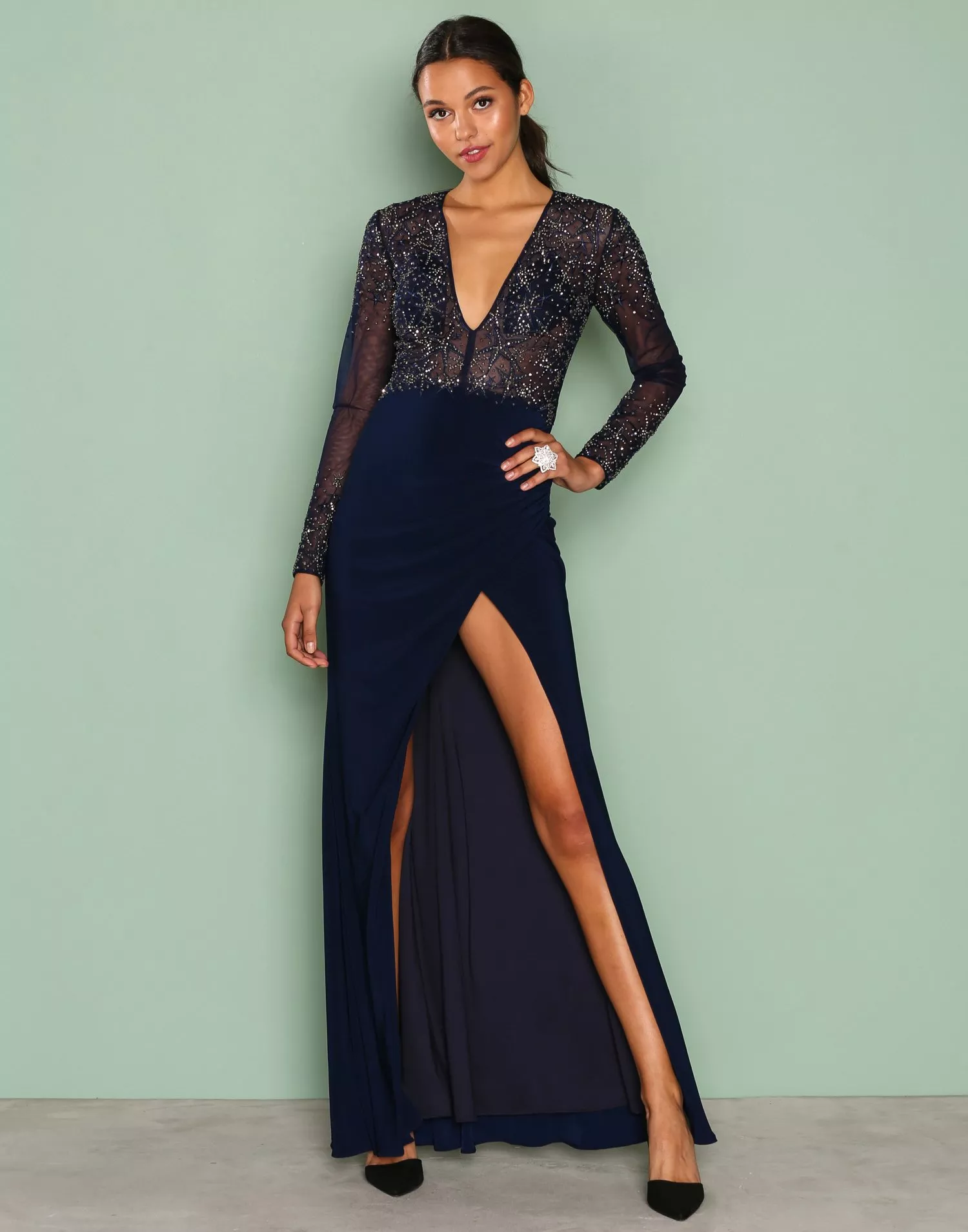 Forever unique 2025 navy dress