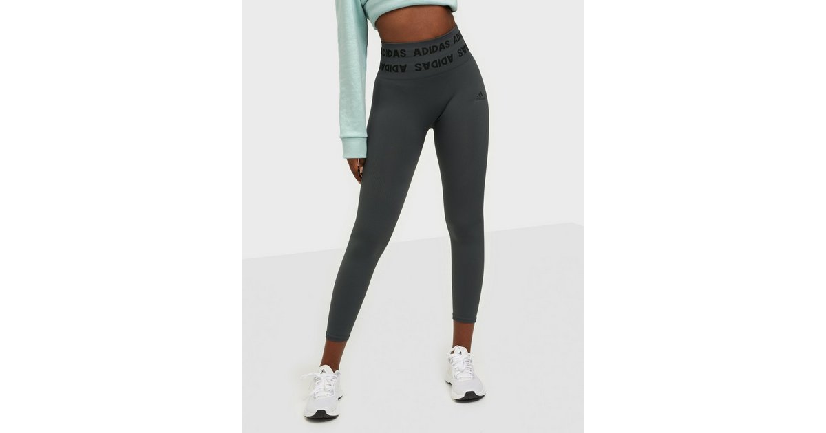 adidas Training Aeroknit seamless leggings in grey