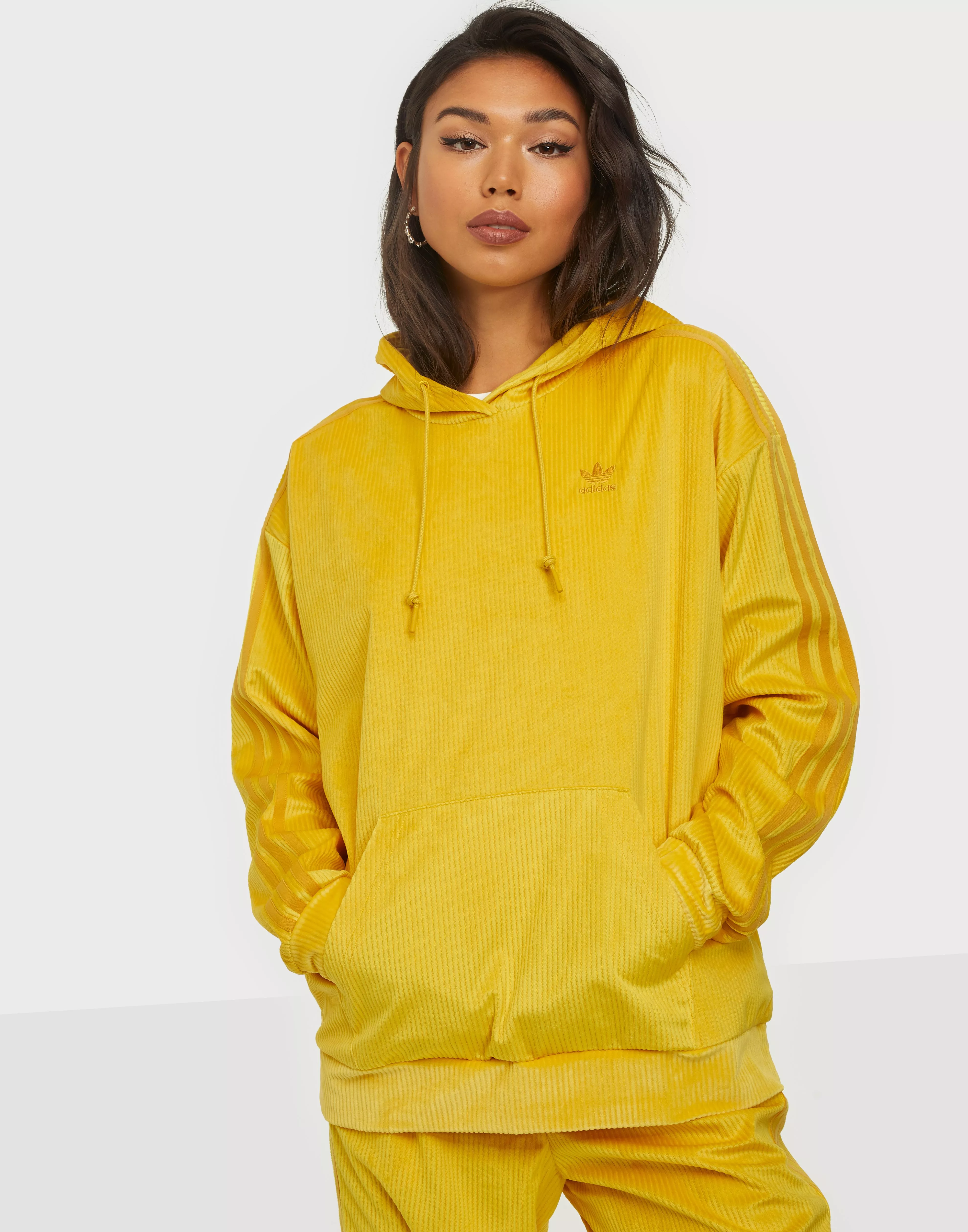 Adidas originals 2024 tape hoodie yellow