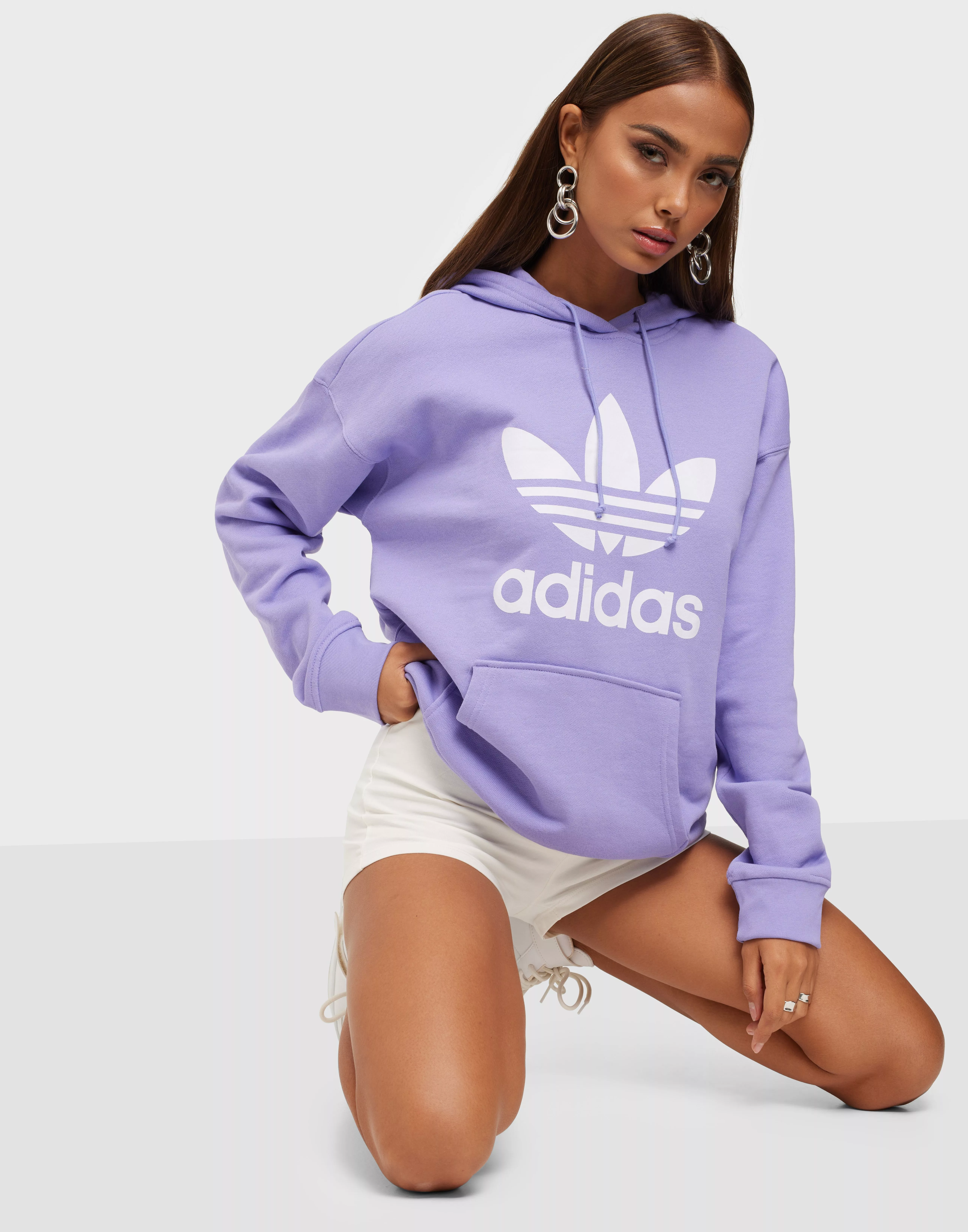 Adidas purple 2025 hoodie women's