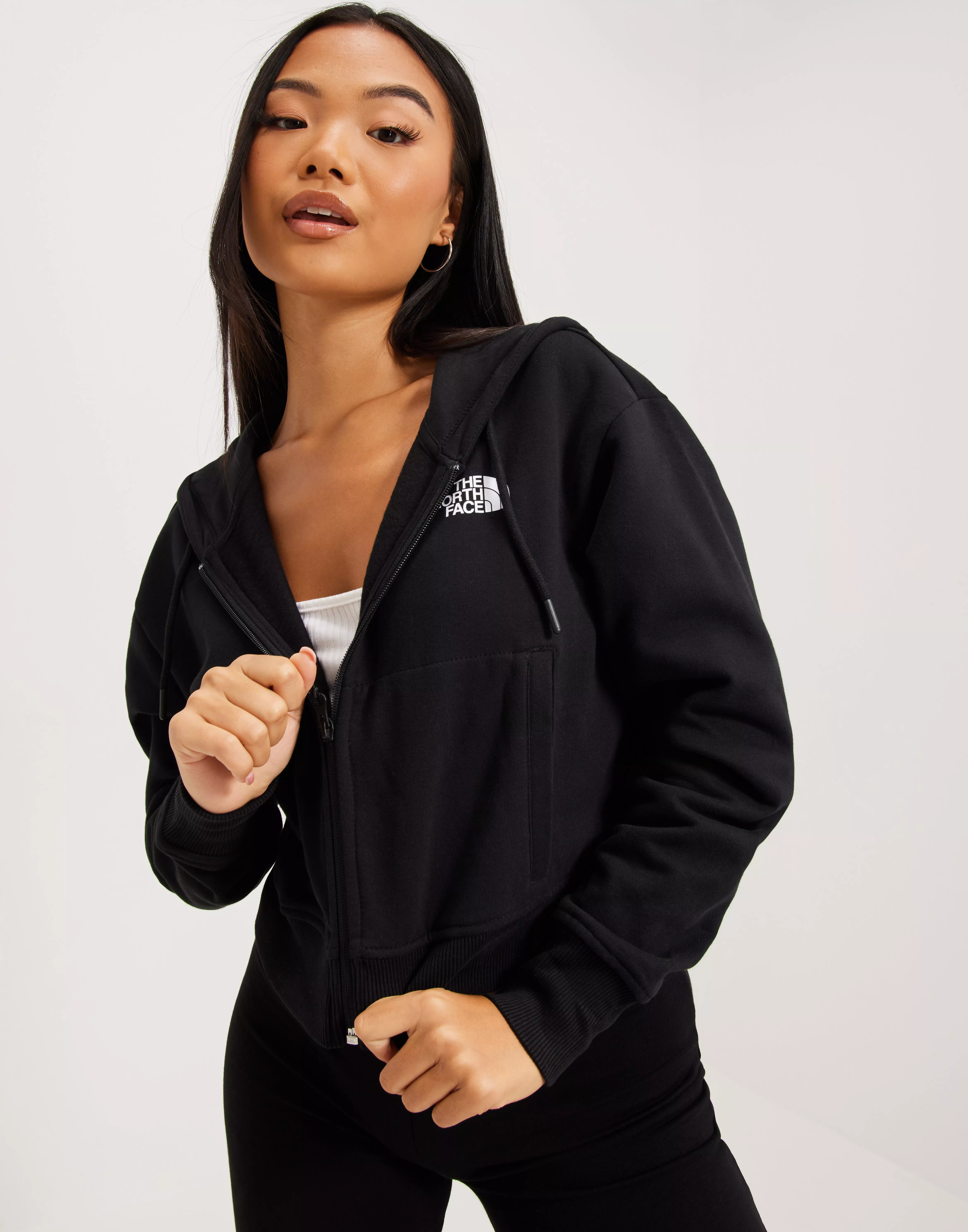 Black zip up hoodie north outlet face