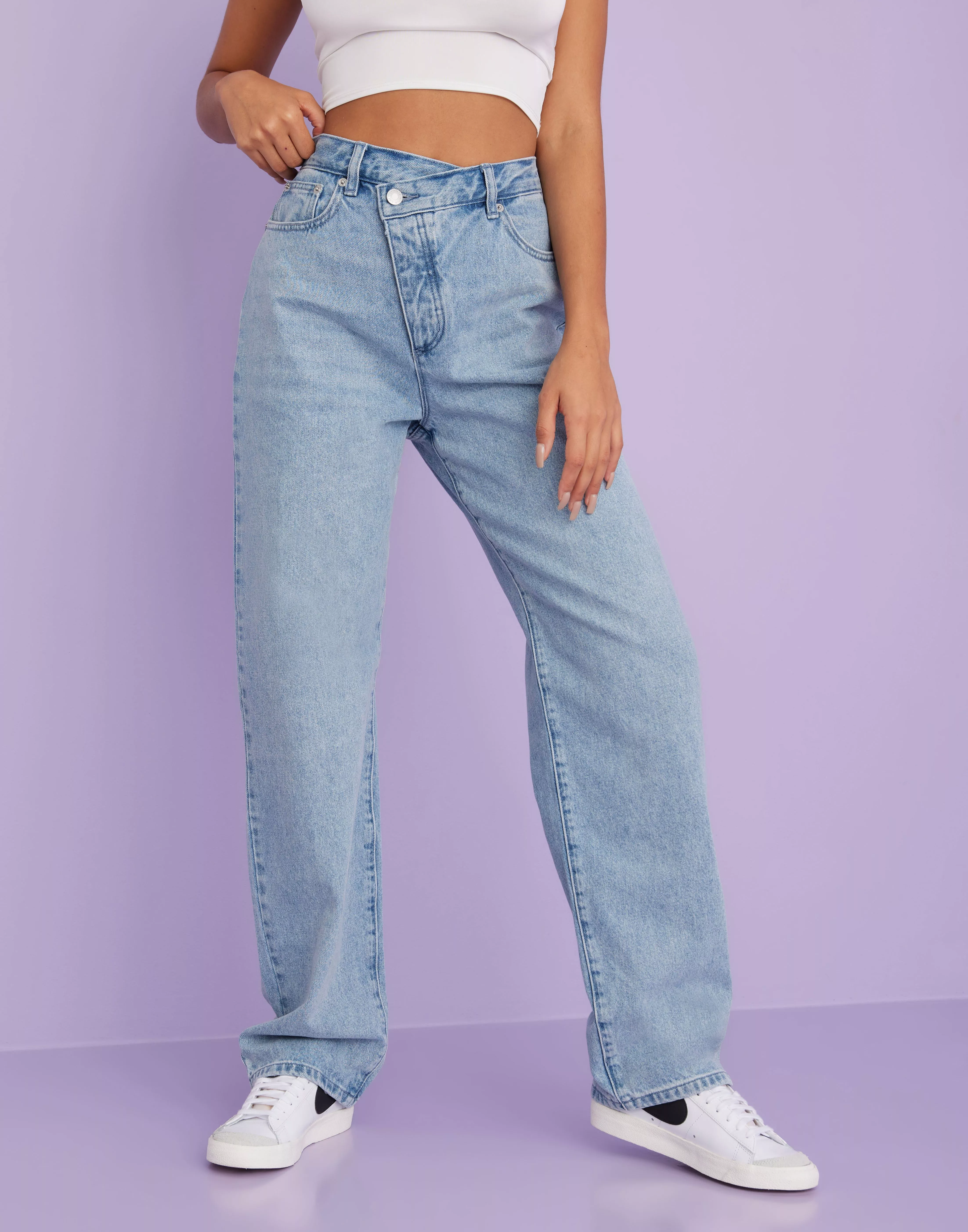 Michael kors wide leg sales jeans