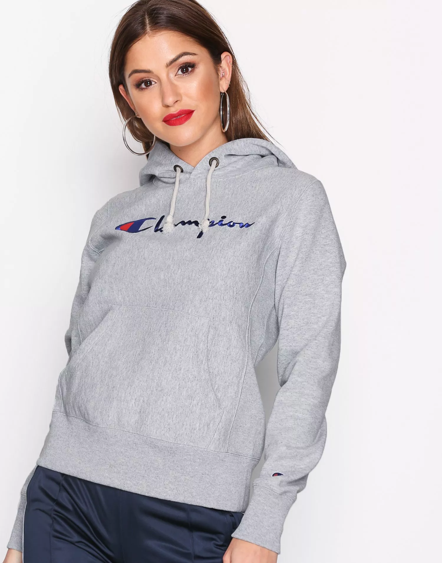 Buy Champion Hooded Sweatshirt - Grey Melange | Nelly.com