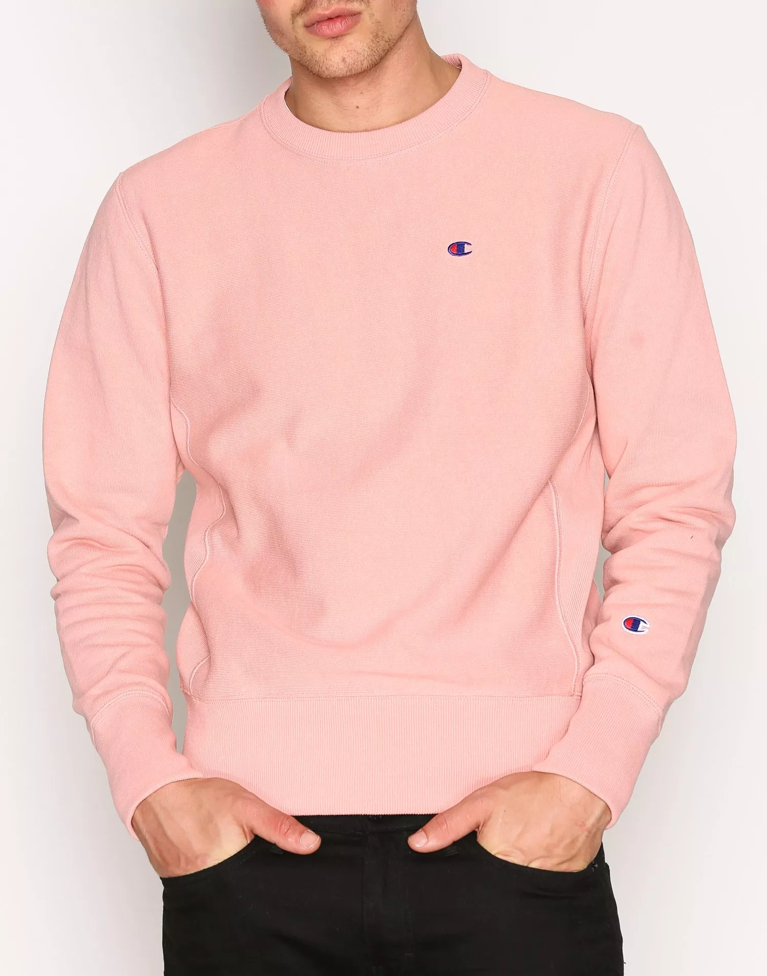 Pink champion hotsell crewneck mens