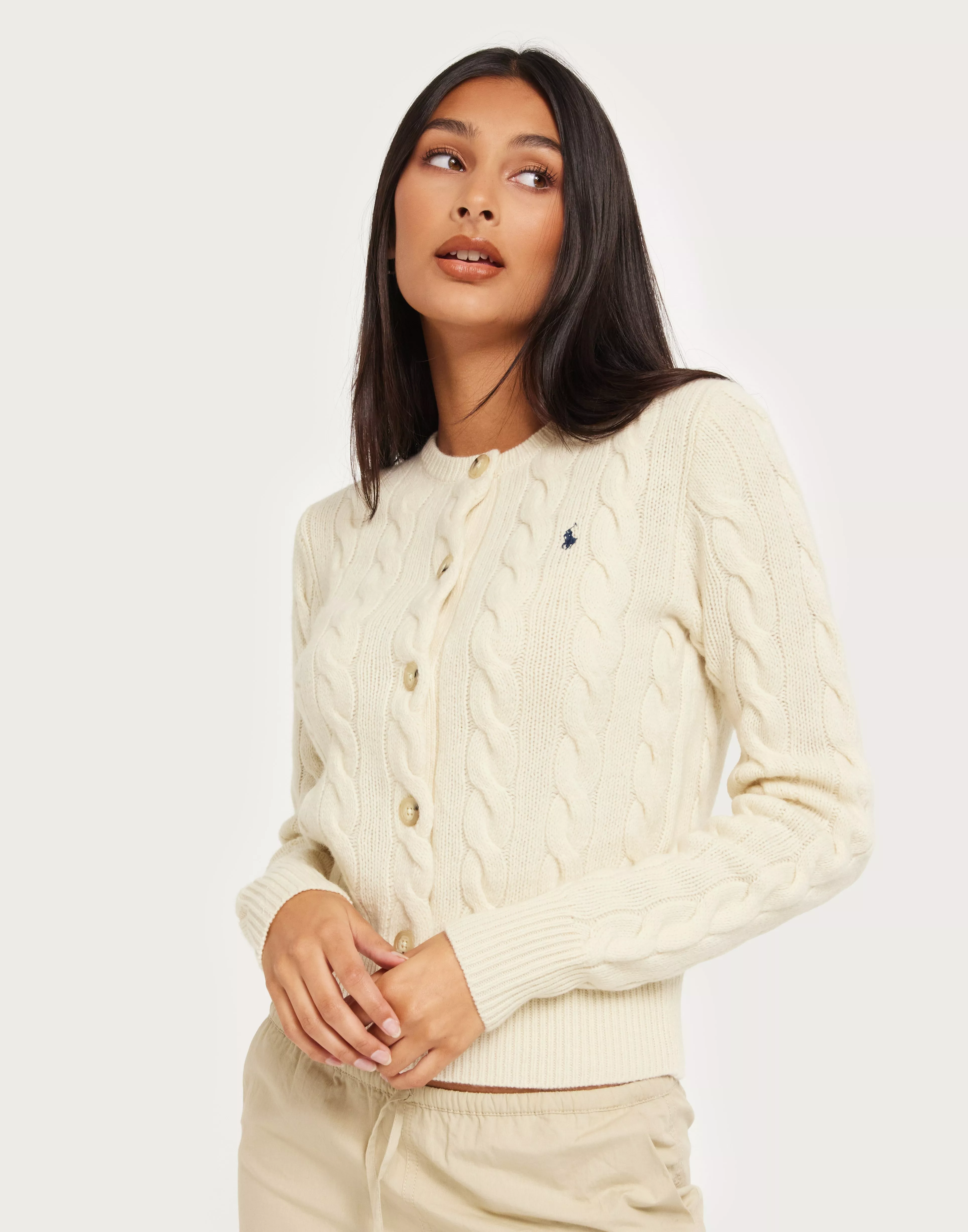 Buy Polo Ralph Lauren WL CASH CRDI-LONG SLEEVE-CARDIGAN - White