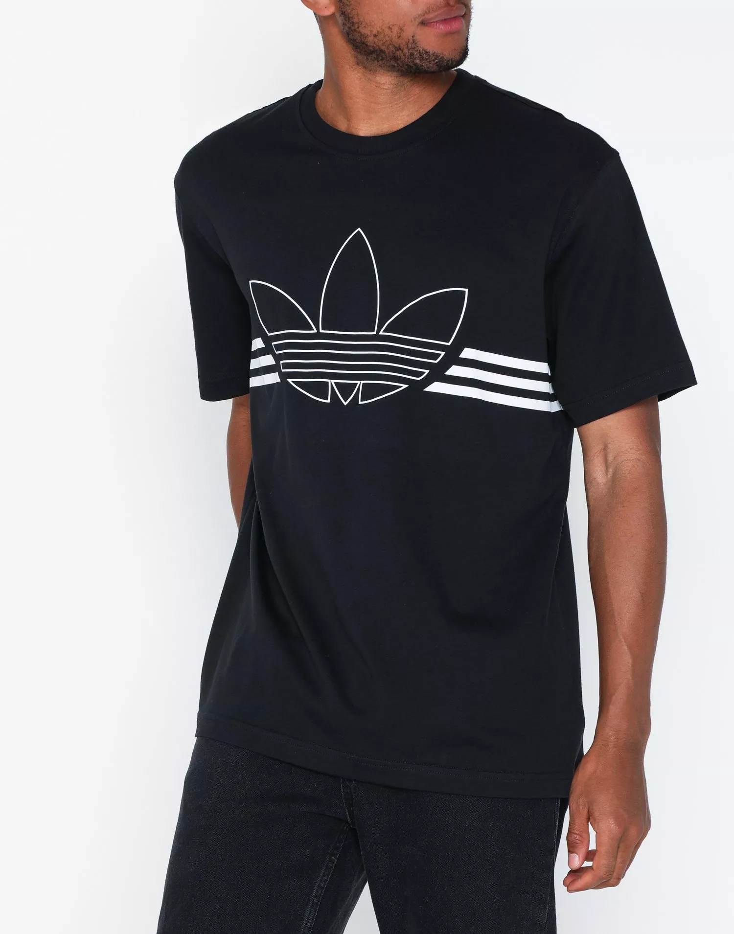 Adidas originals outline 2025 t-shirt in black