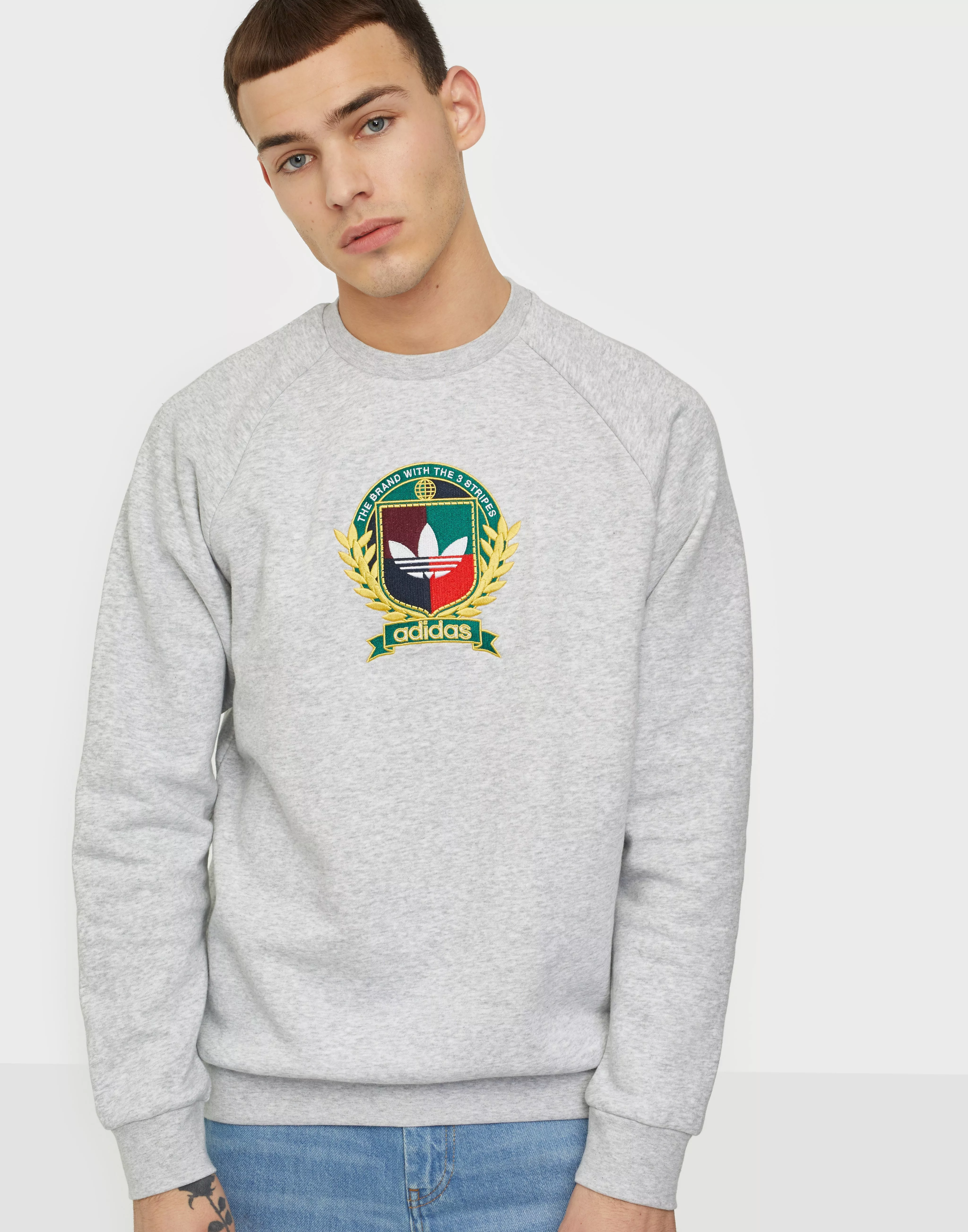 Adidas originals collegiate online crest sweatshirt