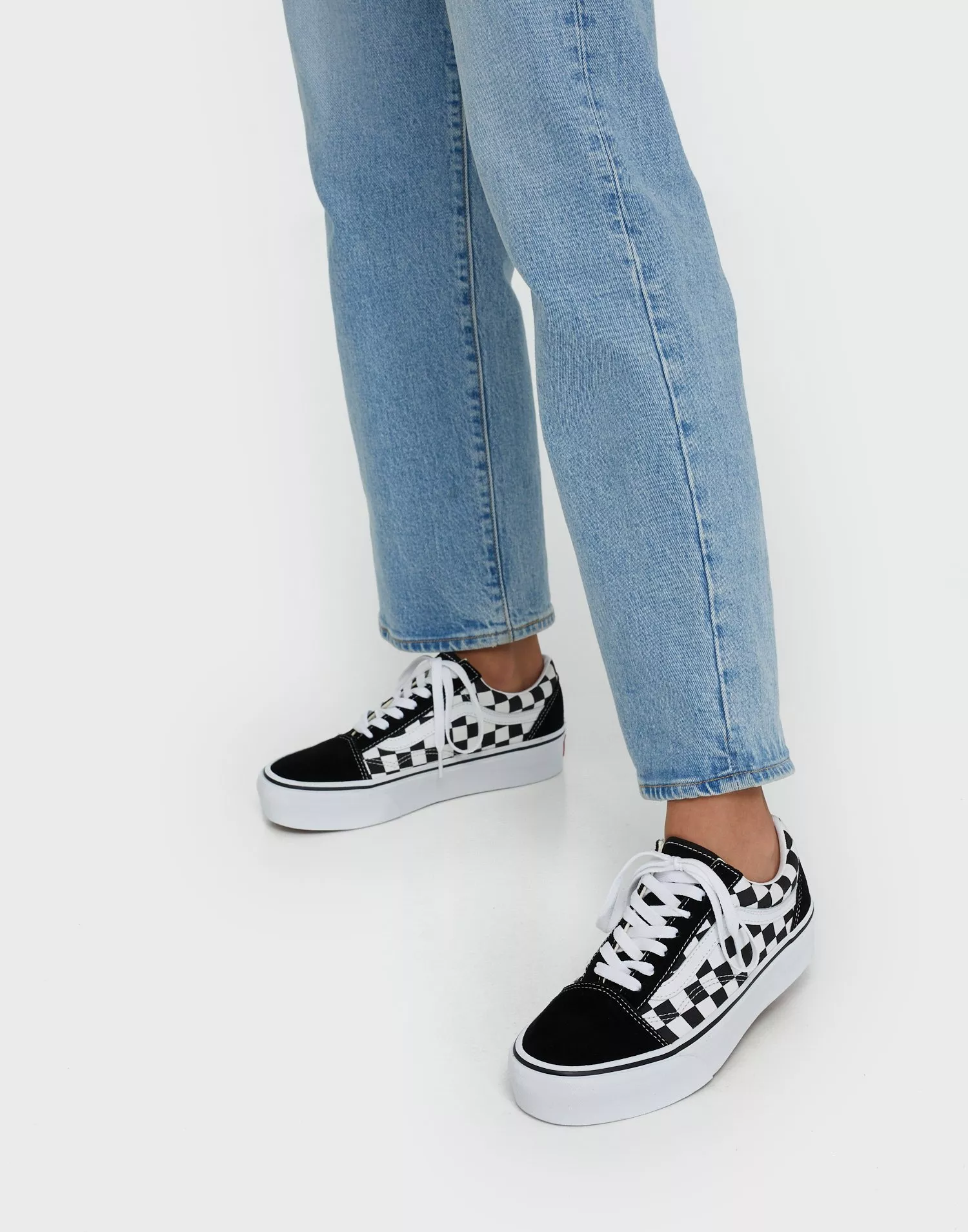 Vans checkered old skool platform sale