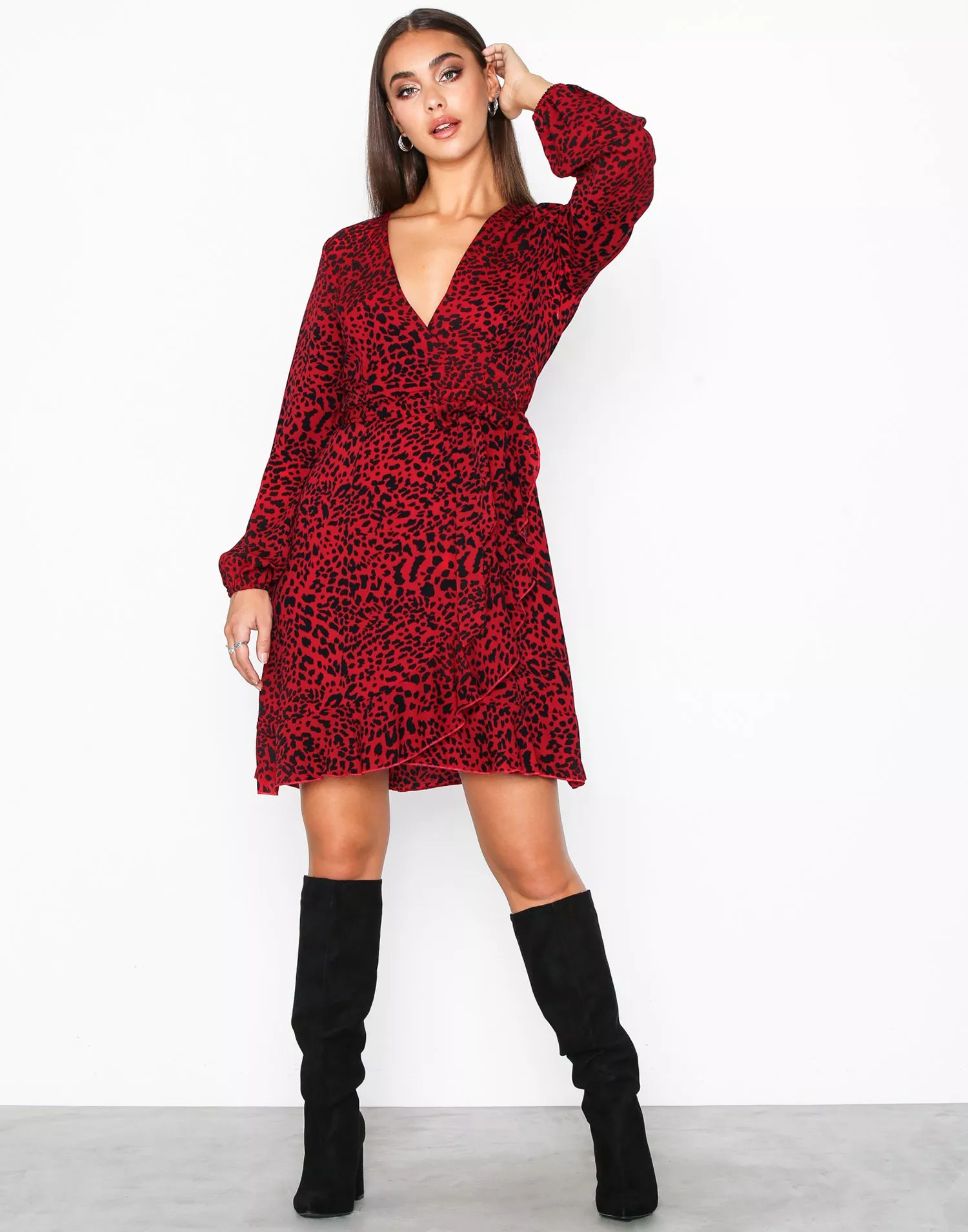 Buy Sisters Point Dress - Red Leopard |