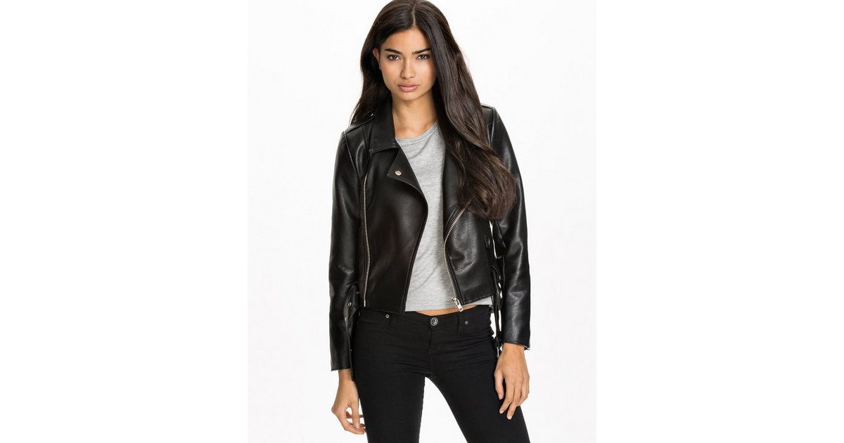 Buy Nelly The Cropped Biker Jacket - Black | Nelly.com