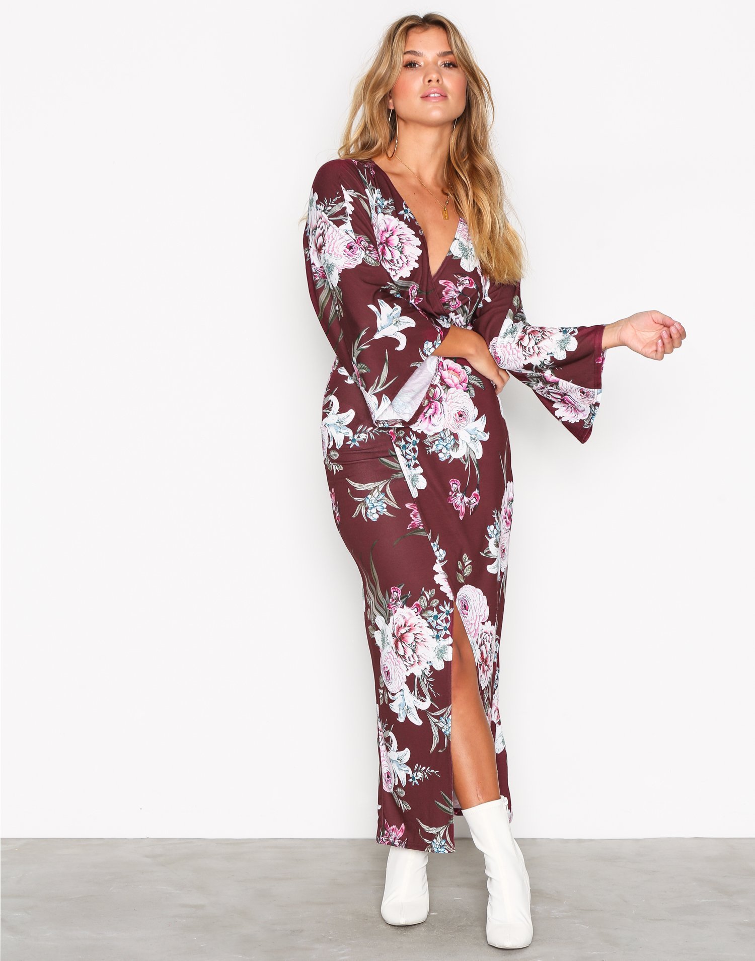 Print Kimono Dress