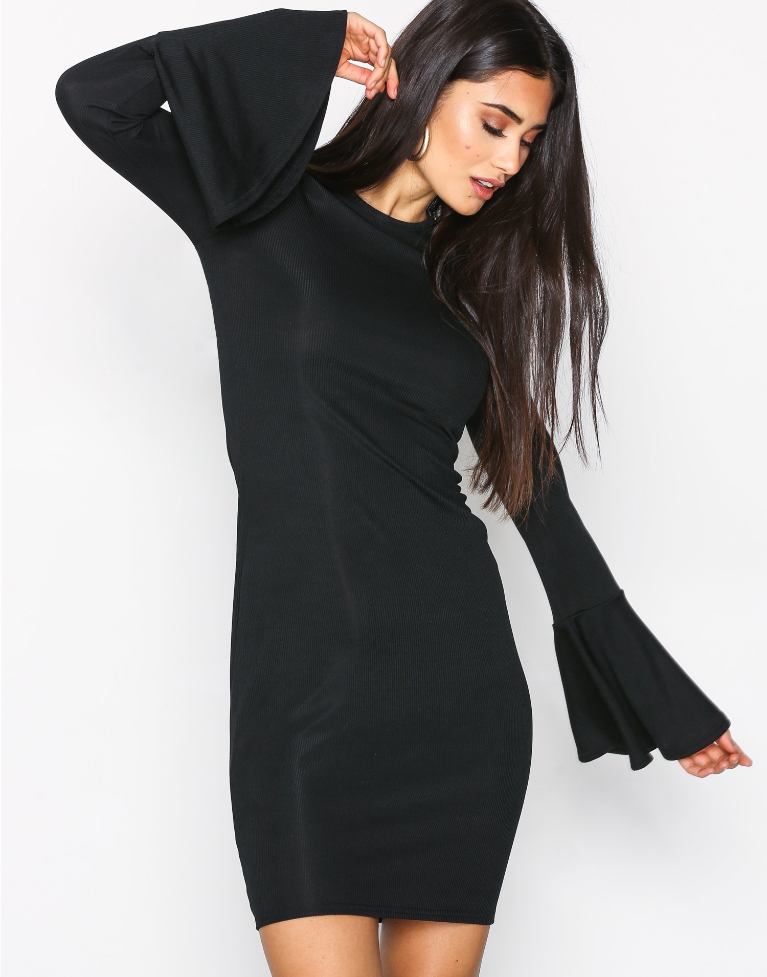 Wide Sleeve Rib Dress