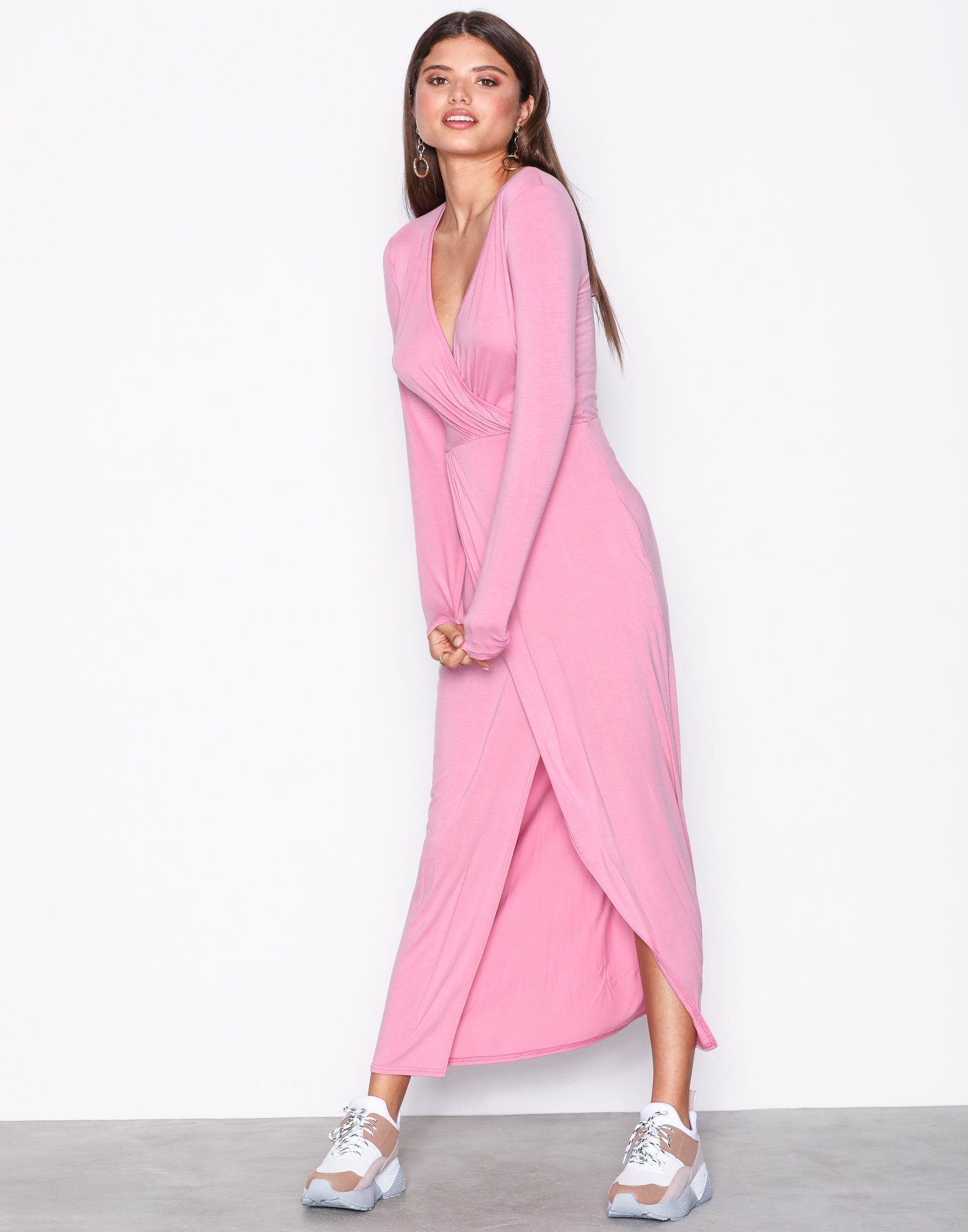 Long Sleeve Wrap Dress