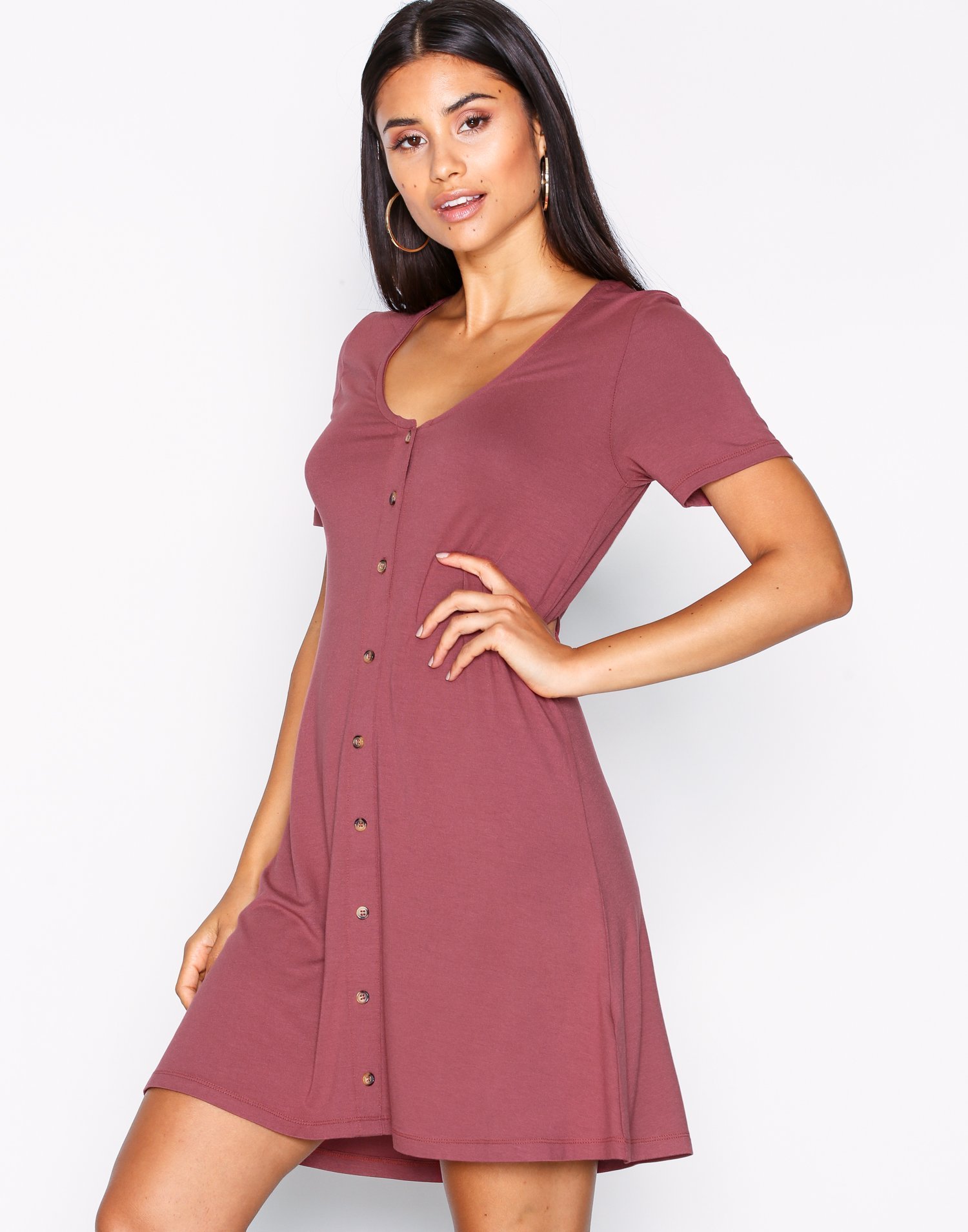 A lined Button Dress