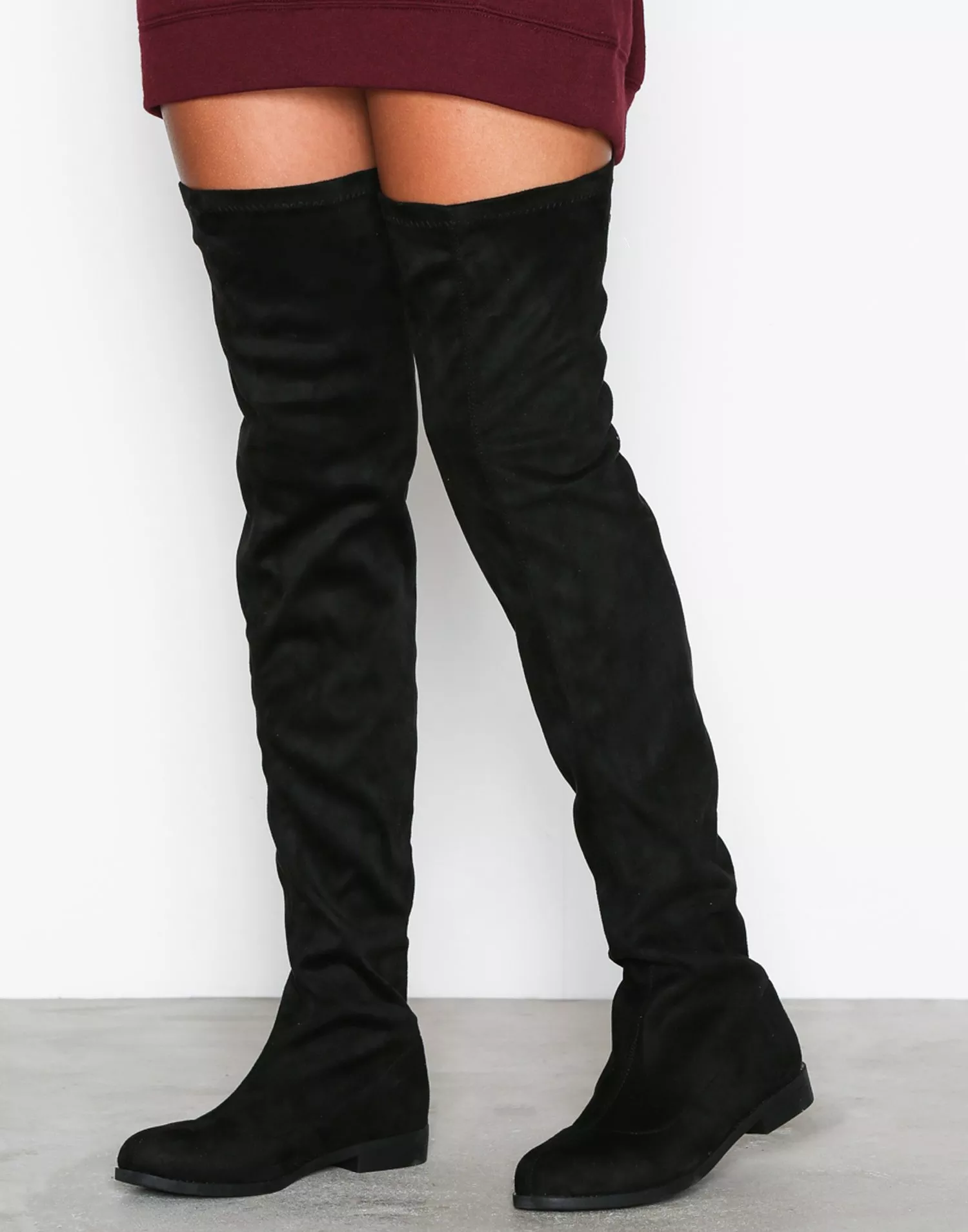 Over the knee 2024 tie back flat boots